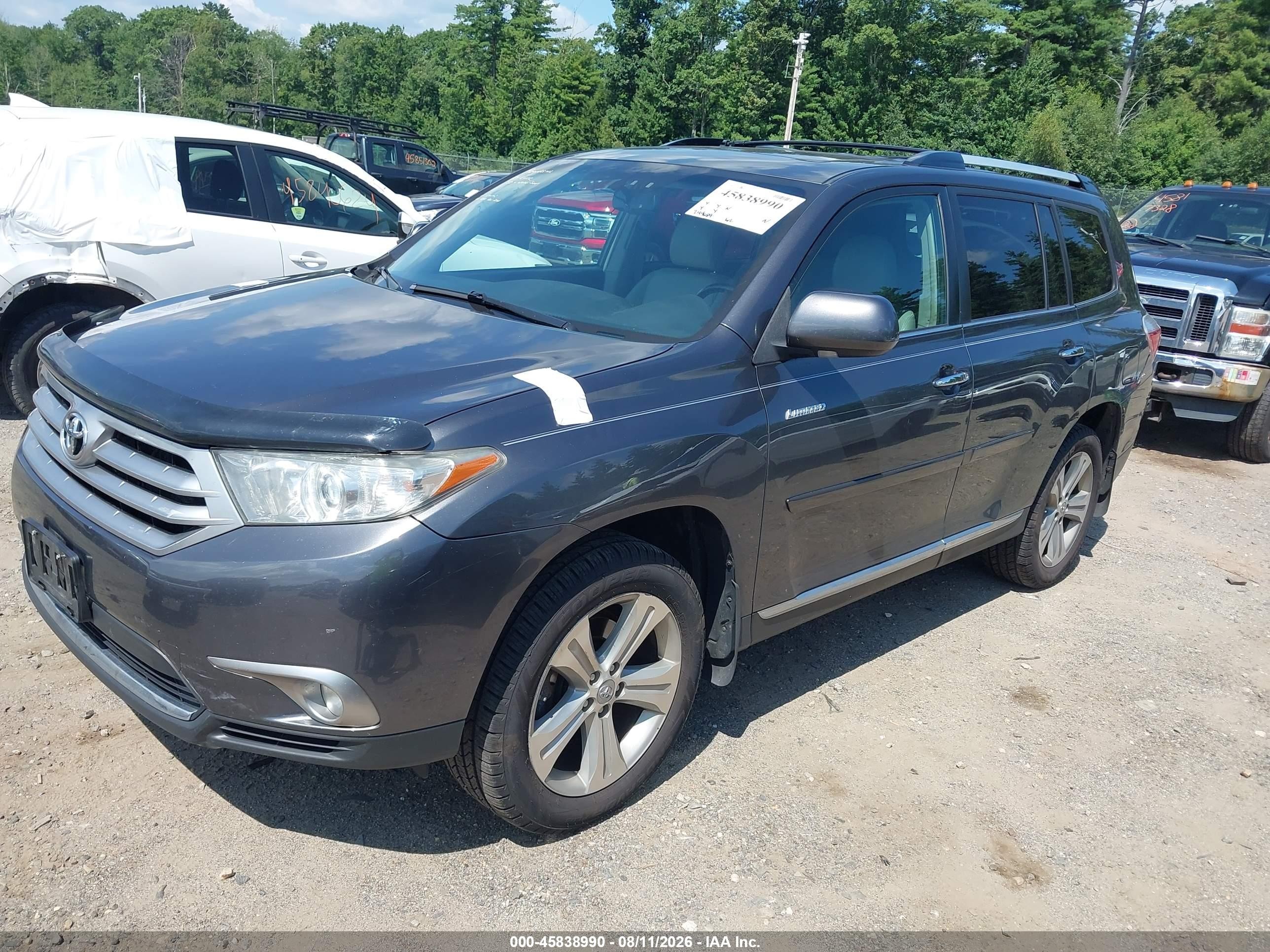 2012 Toyota Highlander Limited V6 Gray vin: 5TDDK3EH8CS151178