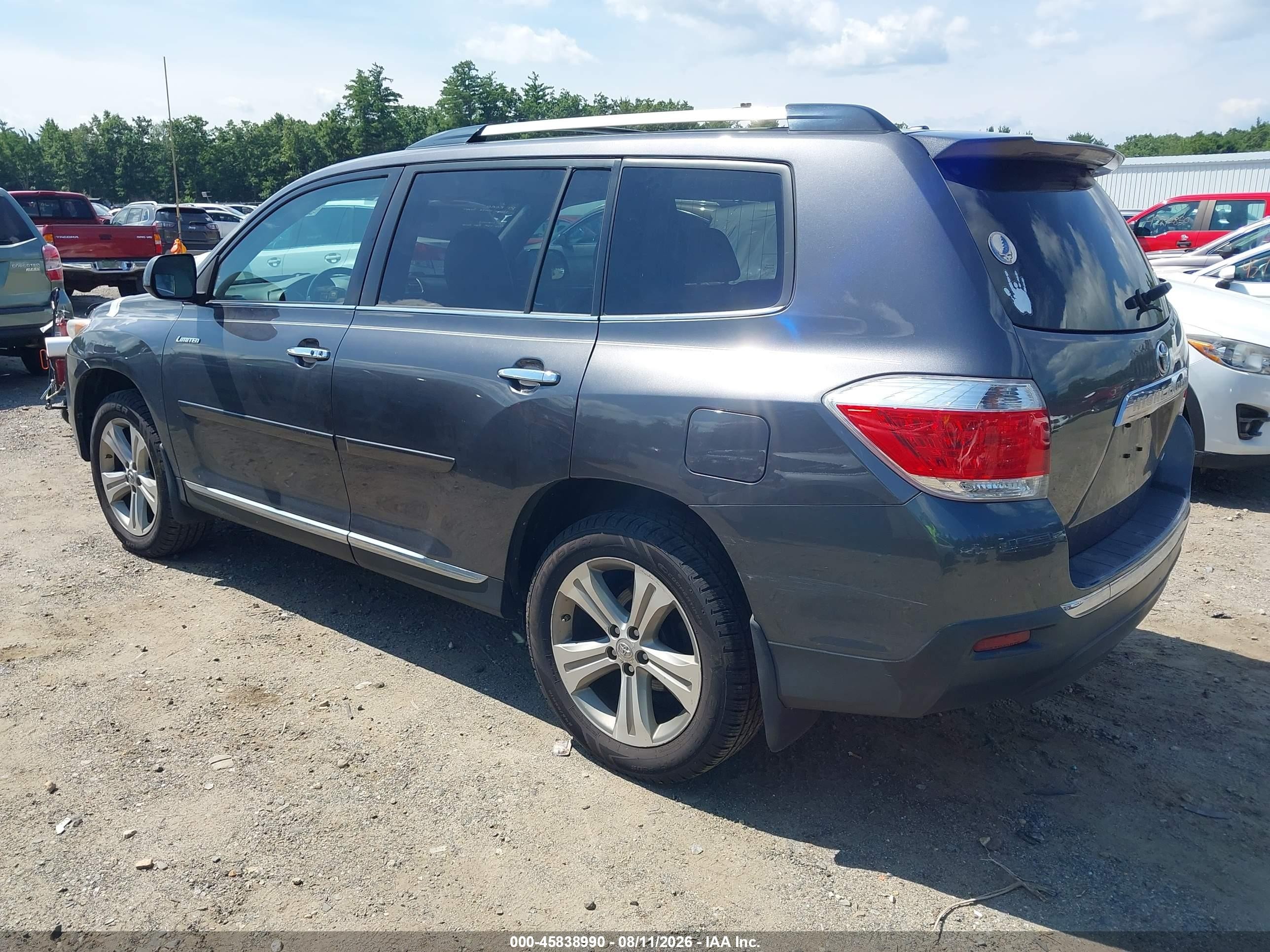 2012 Toyota Highlander Limited V6 Gray vin: 5TDDK3EH8CS151178