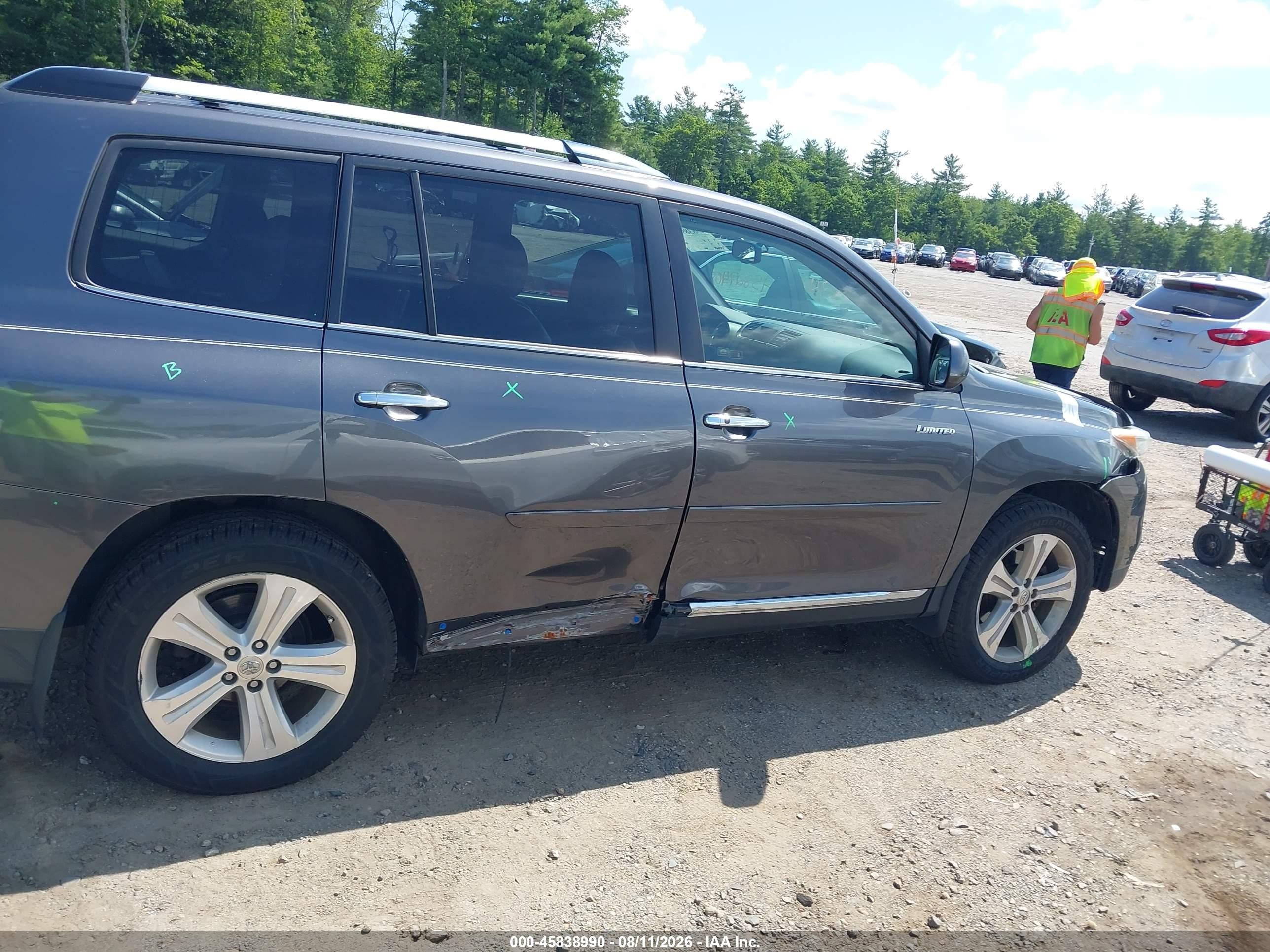 2012 Toyota Highlander Limited V6 Gray vin: 5TDDK3EH8CS151178