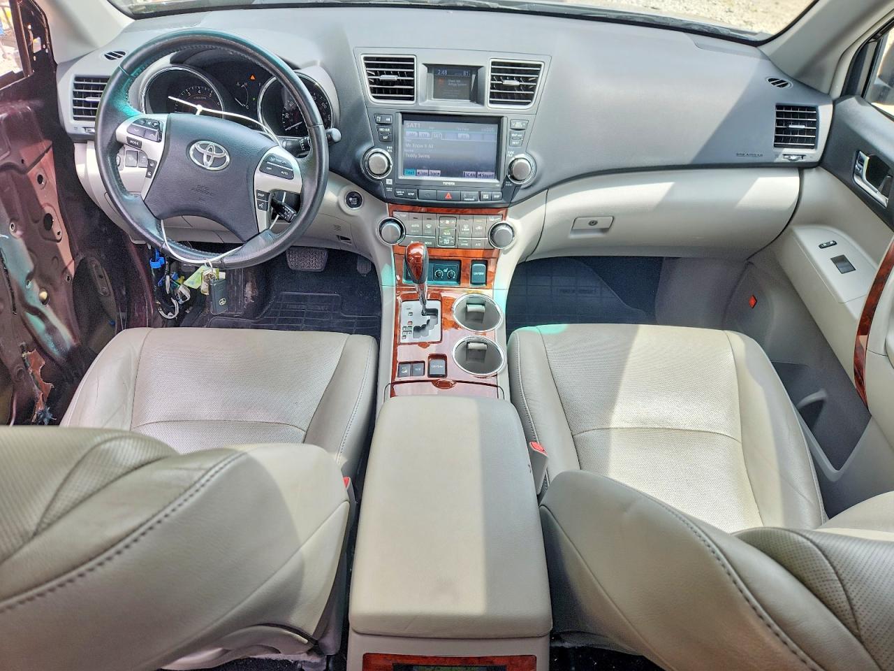 2012 Toyota Highlander Limited Burgundy vin: 5TDDK3EH8CS152248
