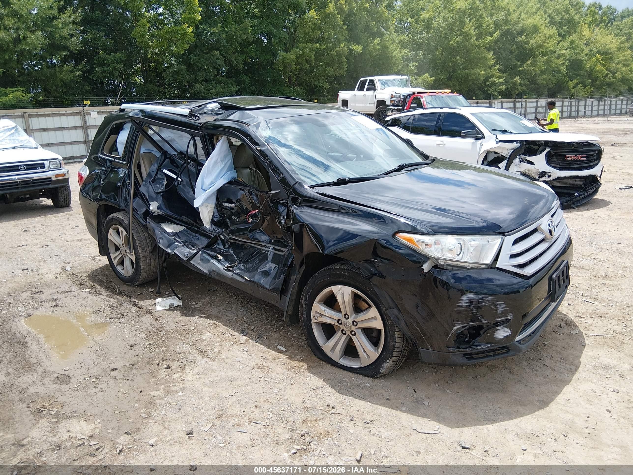 2013 Toyota Highlander Limited V6 Black vin: 5TDDK3EH8DS175434
