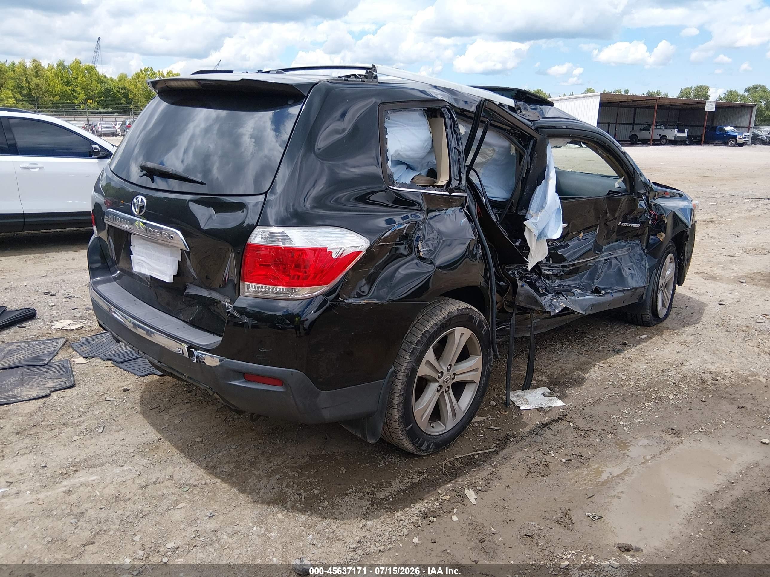 2013 Toyota Highlander Limited V6 Black vin: 5TDDK3EH8DS175434