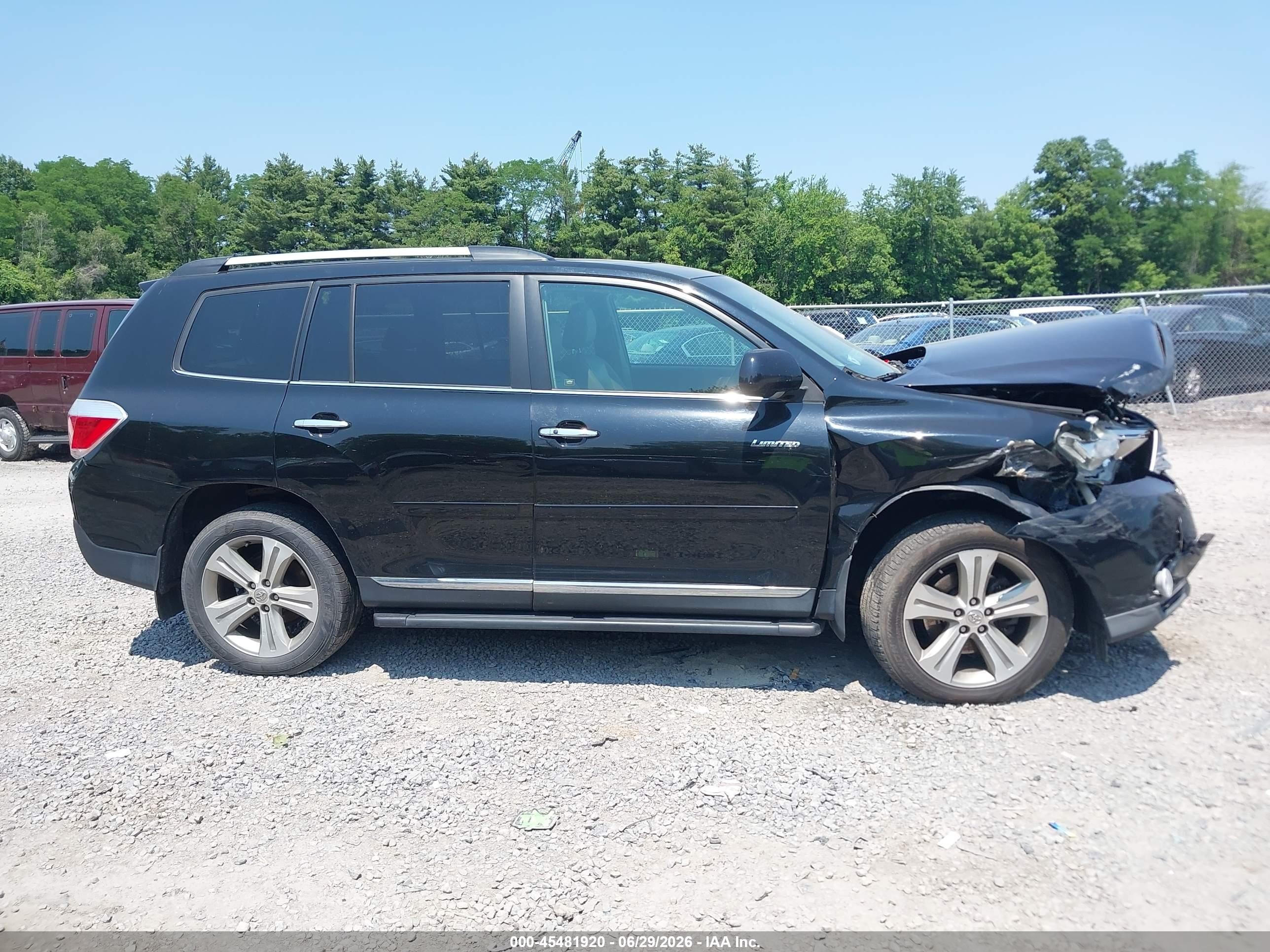 2013 Toyota Highlander Limited V6 Black vin: 5TDDK3EH8DS185252