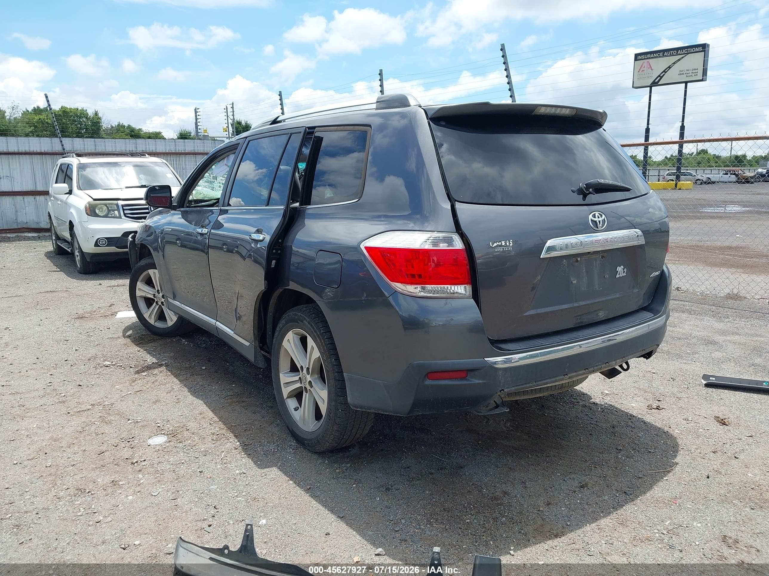 2013 Toyota Highlander Limited V6 Gray vin: 5TDDK3EH8DS237995