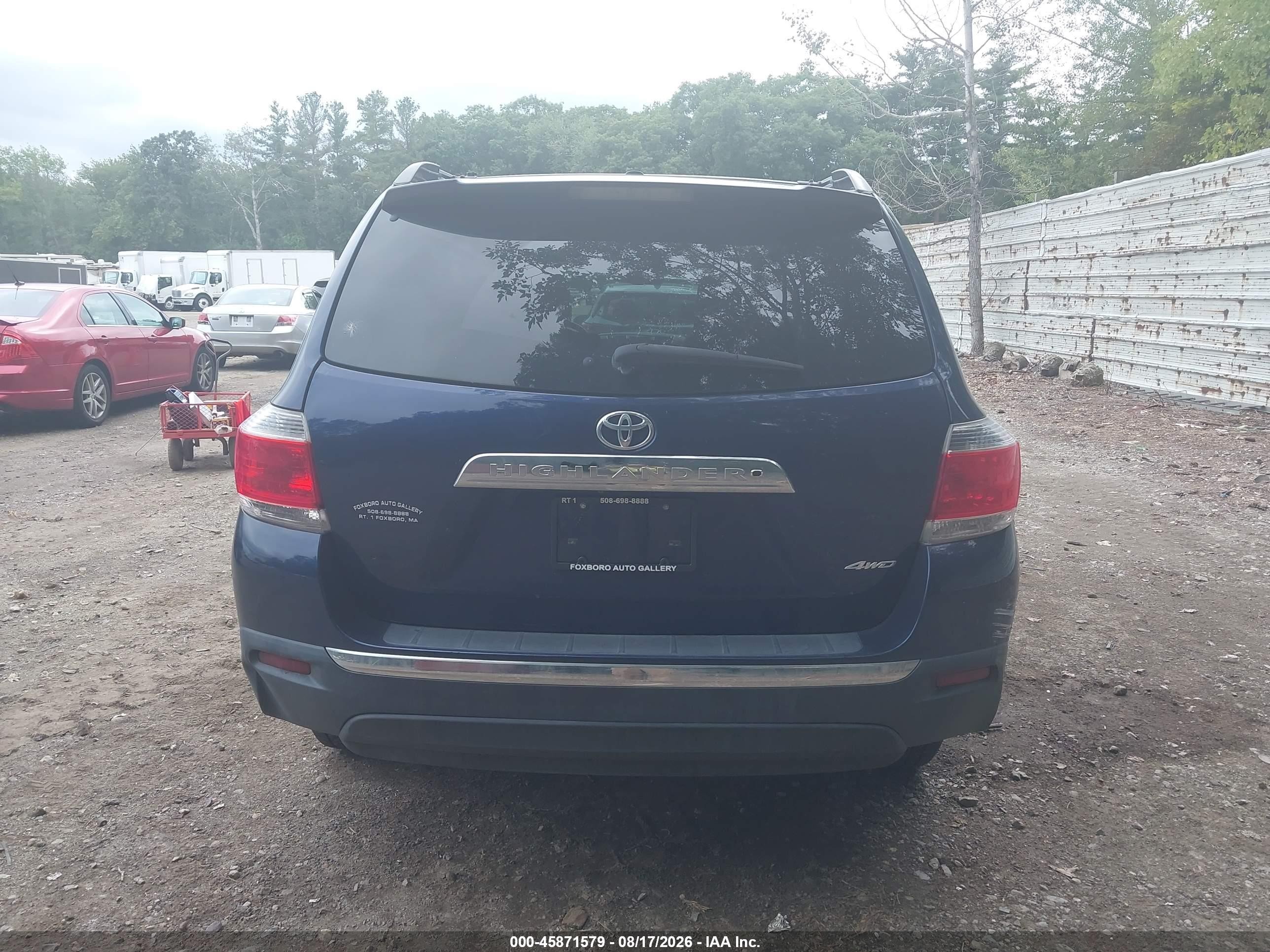 2013 Toyota Highlander Limited V6 Blue vin: 5TDDK3EH8DS245076
