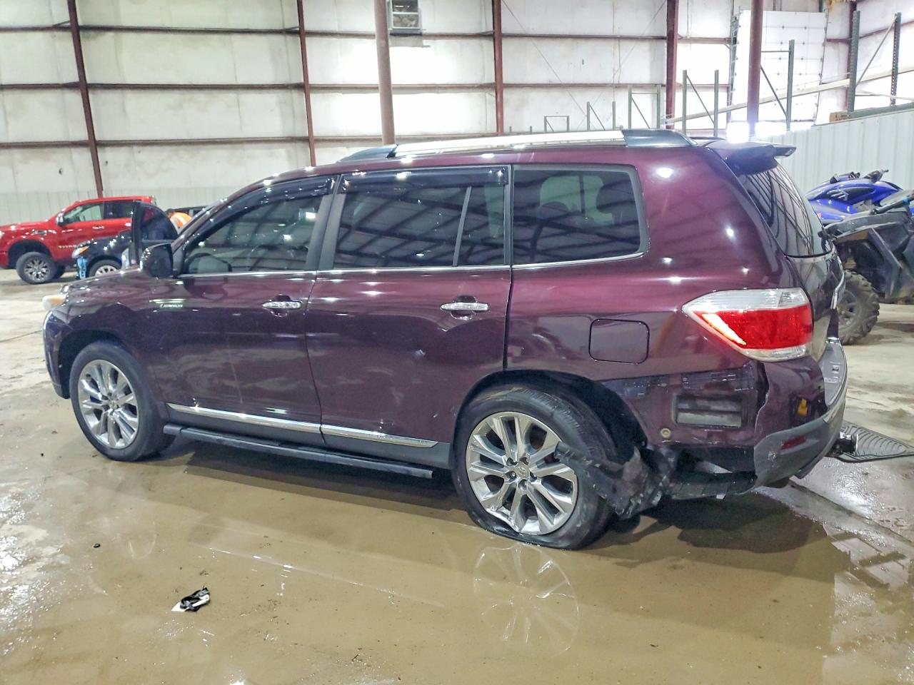 2011 Toyota Highlander Limited Burgundy vin: 5TDDK3EH9BS047653