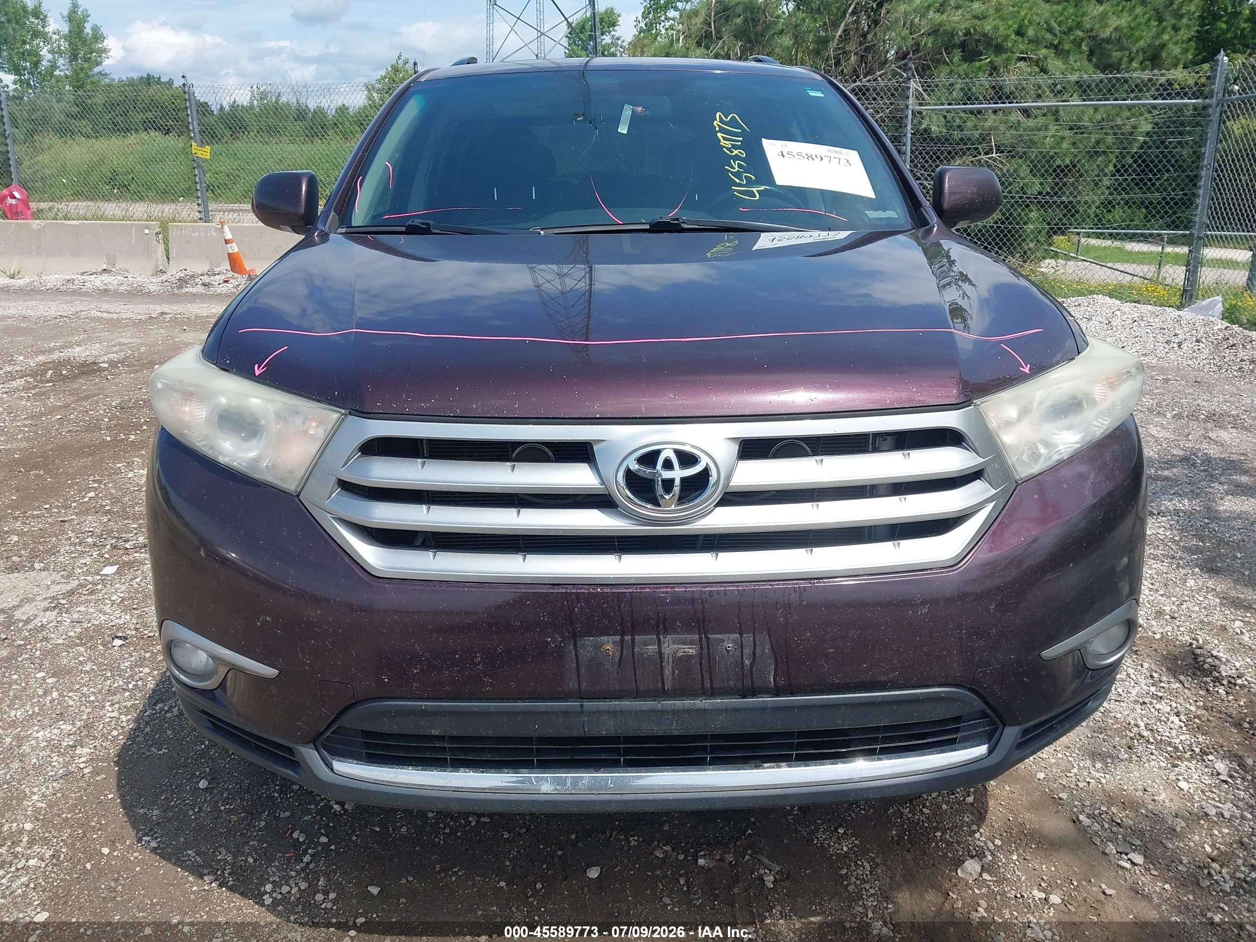 2011 Toyota Highlander Limited V6 Purple vin: 5TDDK3EH9BS059026