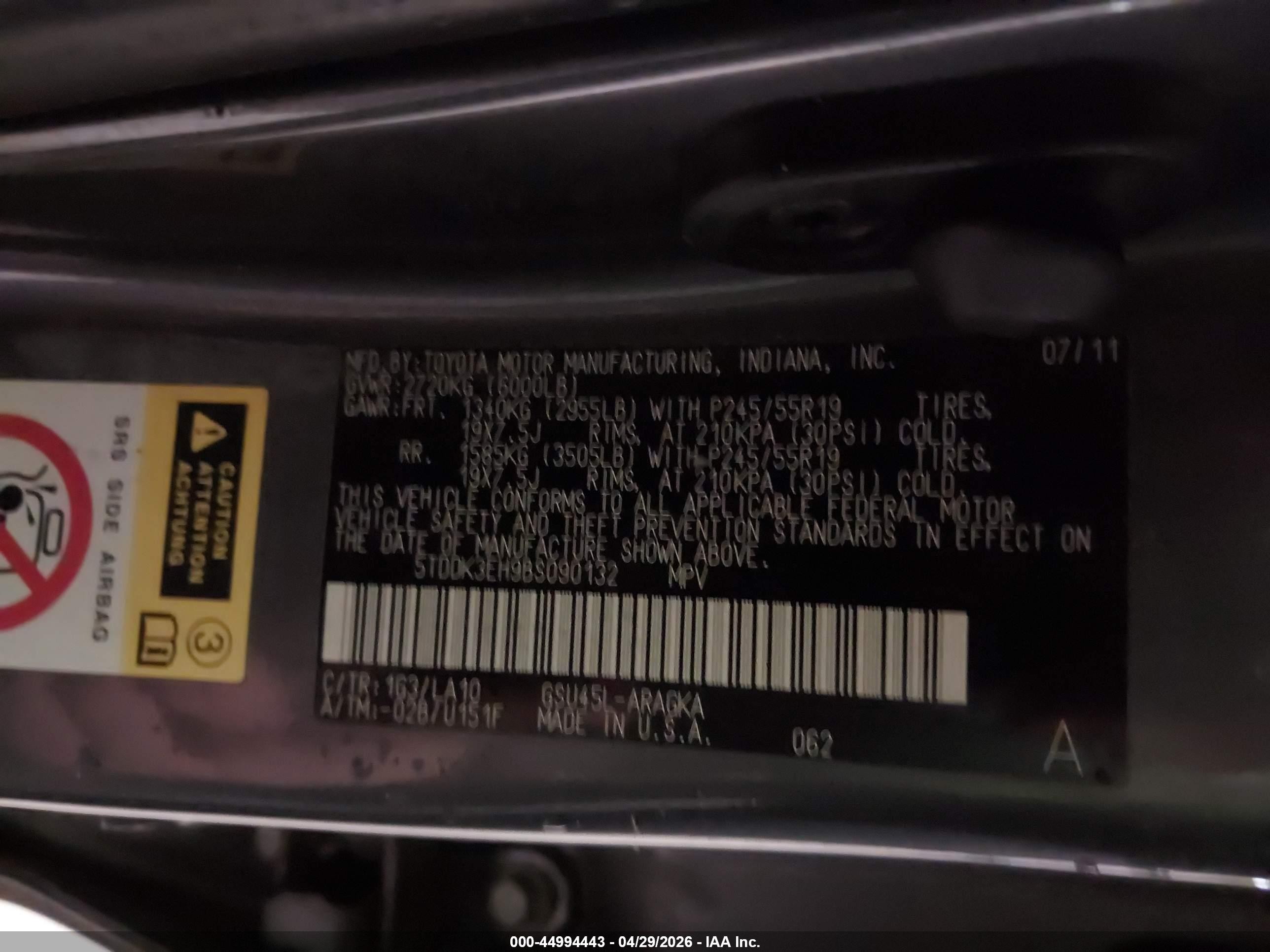2011 Toyota Highlander Limited V6 Gray vin: 5TDDK3EH9BS090132