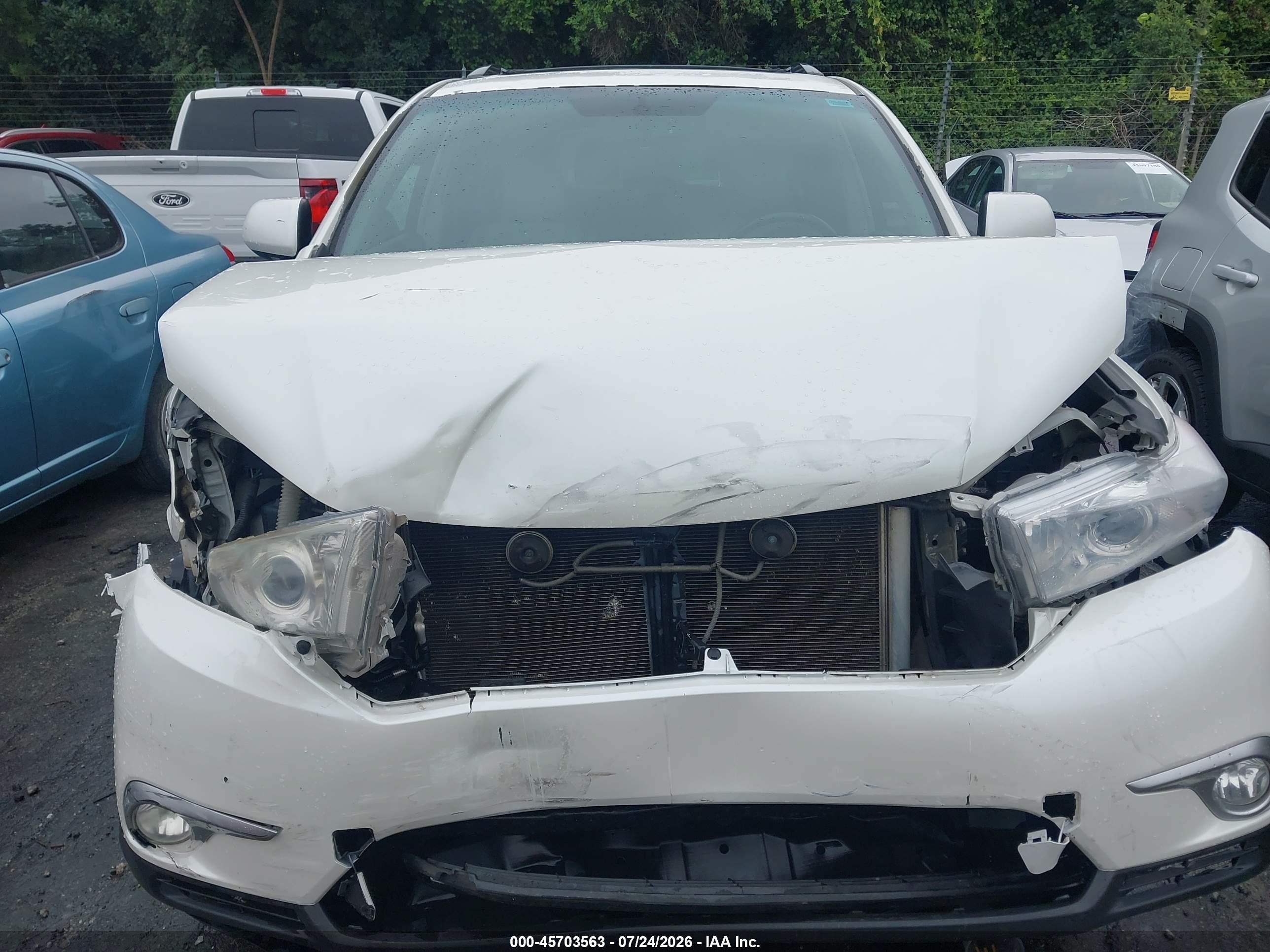 2012 Toyota Highlander Limited V6 White vin: 5TDDK3EH9CS098393