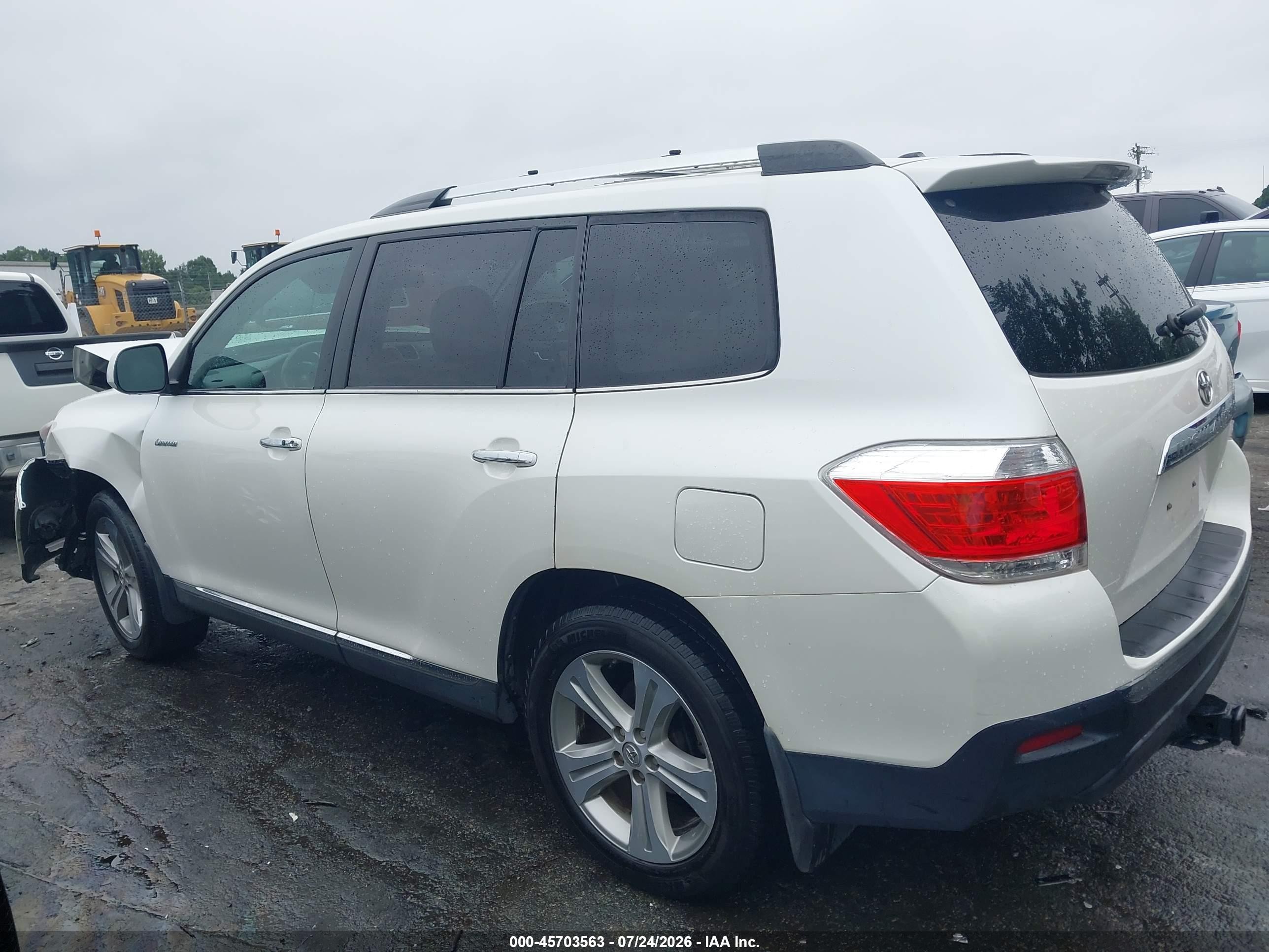 2012 Toyota Highlander Limited V6 White vin: 5TDDK3EH9CS098393