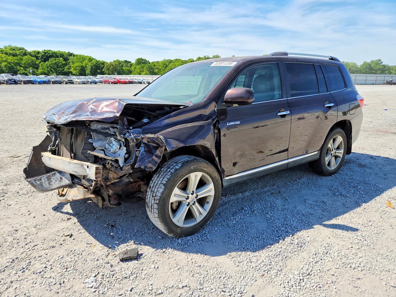 2012 Toyota Highlander Limited Темно-бордовый vin: 5TDDK3EH9CS109070