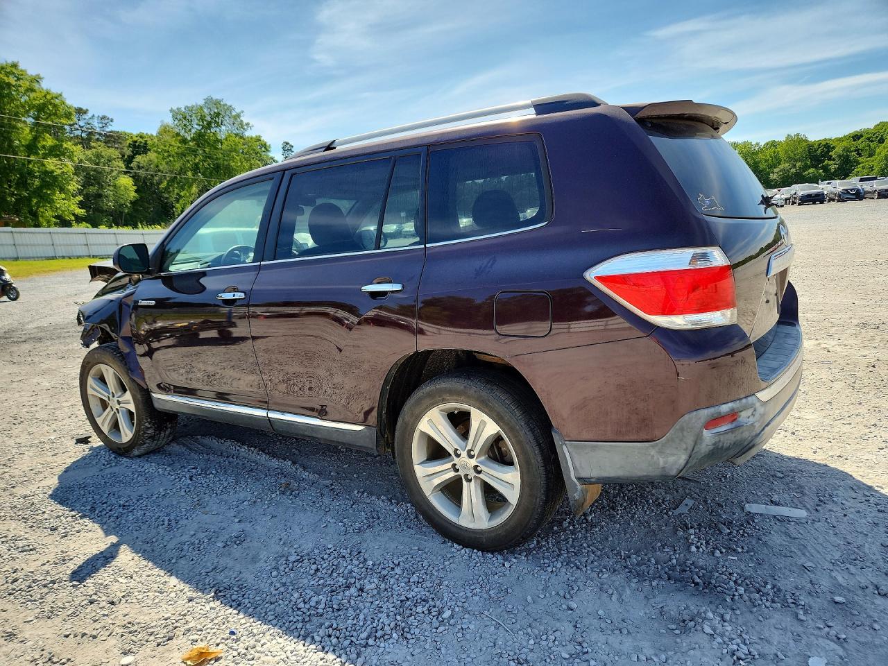 2012 Toyota Highlander Limited Темно-бордовый vin: 5TDDK3EH9CS109070