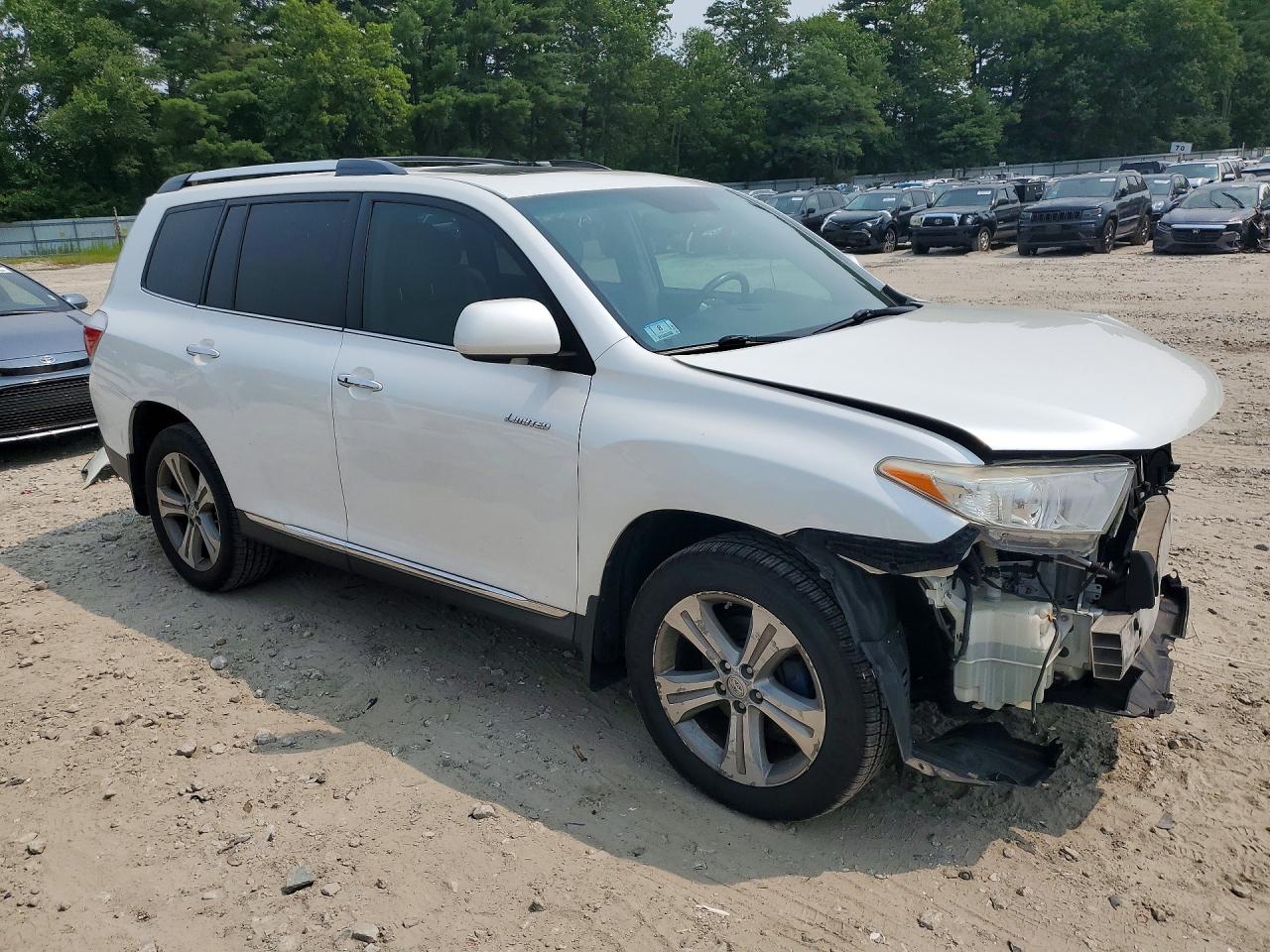 2012 Toyota Highlander Limited White vin: 5TDDK3EH9CS120859