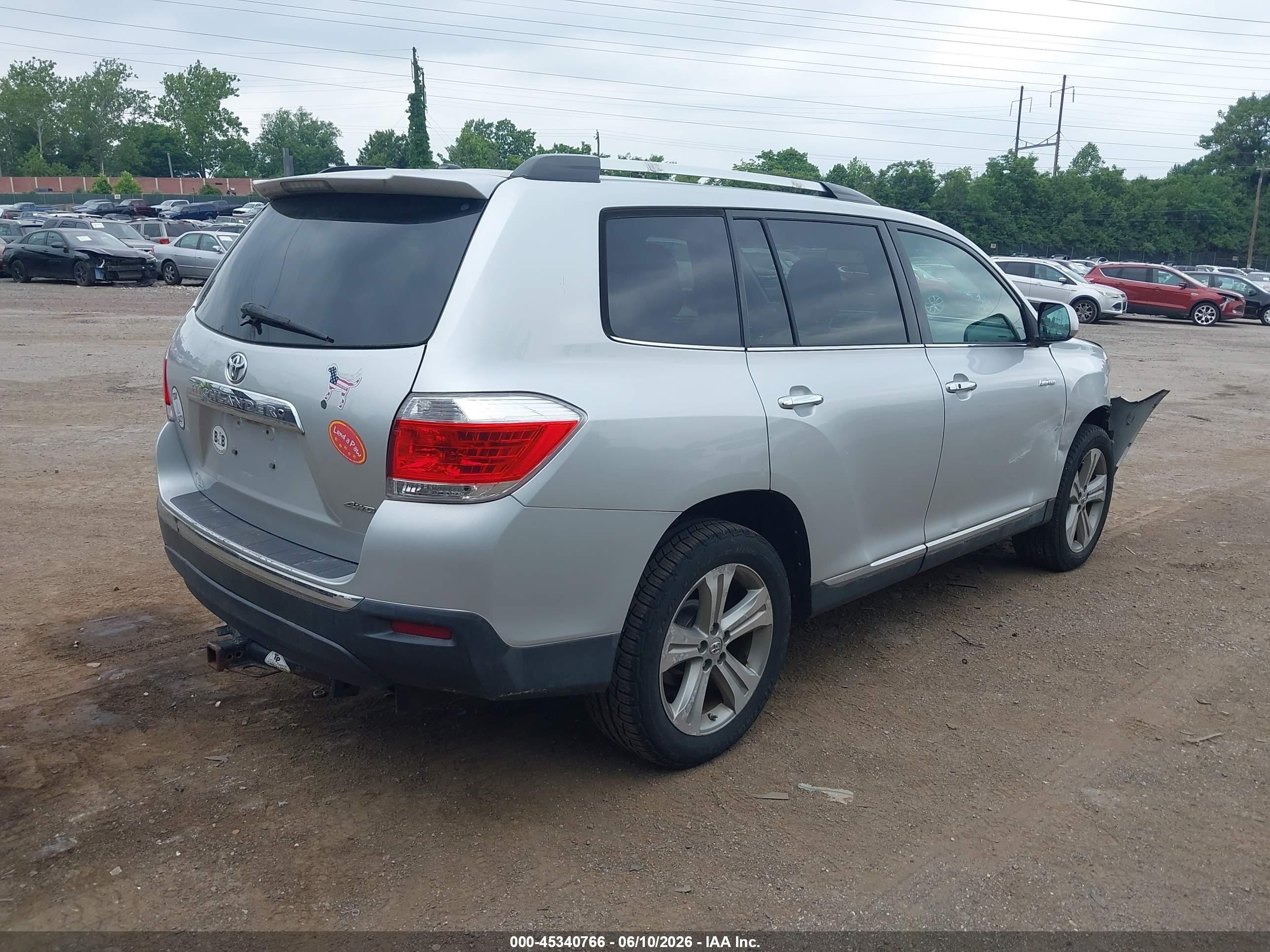 2012 Toyota Highlander Limited Silver vin: 5TDDK3EH9CS129643