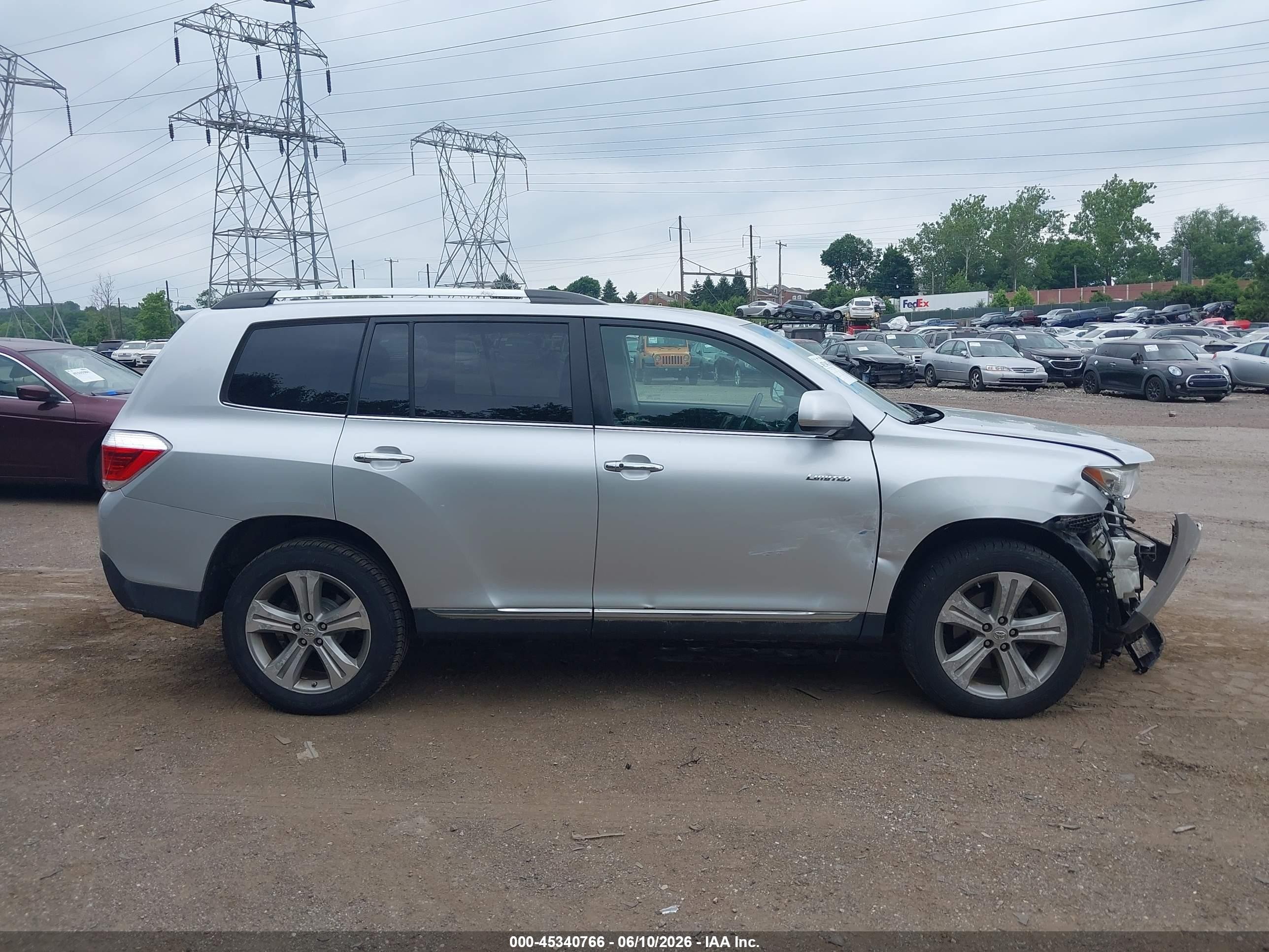 2012 Toyota Highlander Limited Silver vin: 5TDDK3EH9CS129643