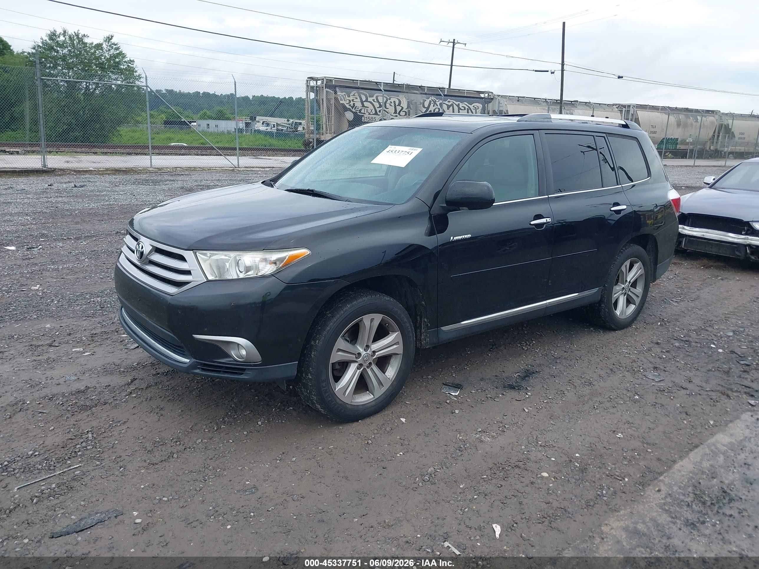 2012 Toyota Highlander Limited V6 Black vin: 5TDDK3EH9CS157202