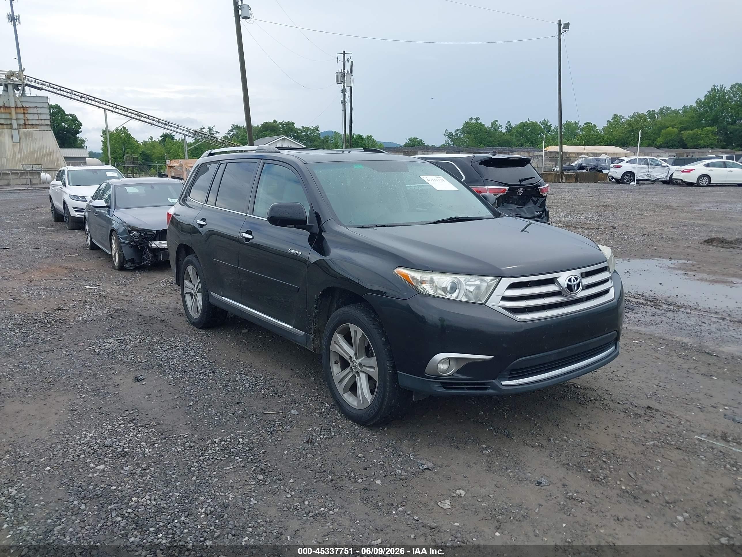 2012 Toyota Highlander Limited V6 Black vin: 5TDDK3EH9CS157202