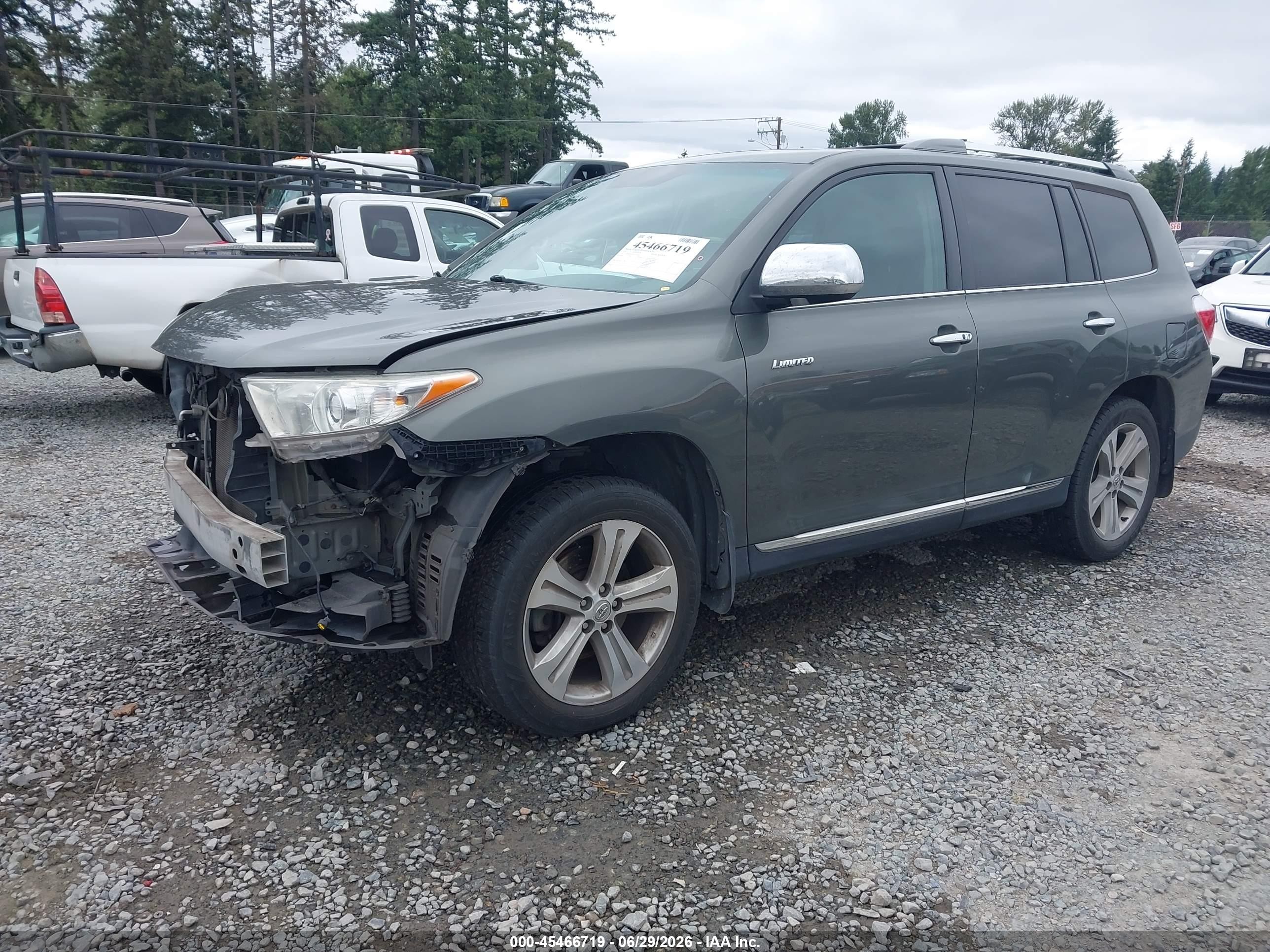 2012 Toyota Highlander Limited V6 Gray vin: 5TDDK3EH9CS172041