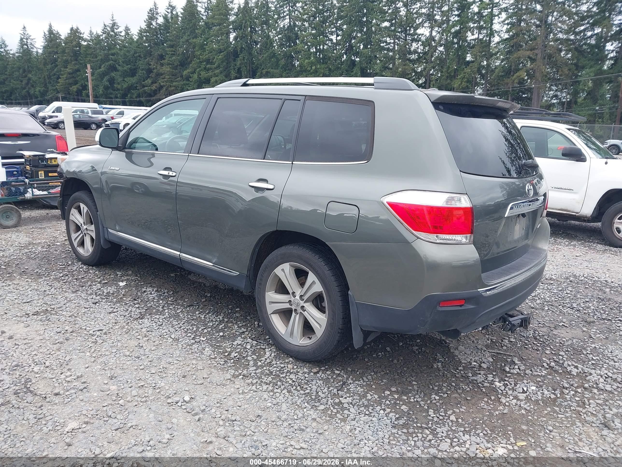 2012 Toyota Highlander Limited V6 Gray vin: 5TDDK3EH9CS172041