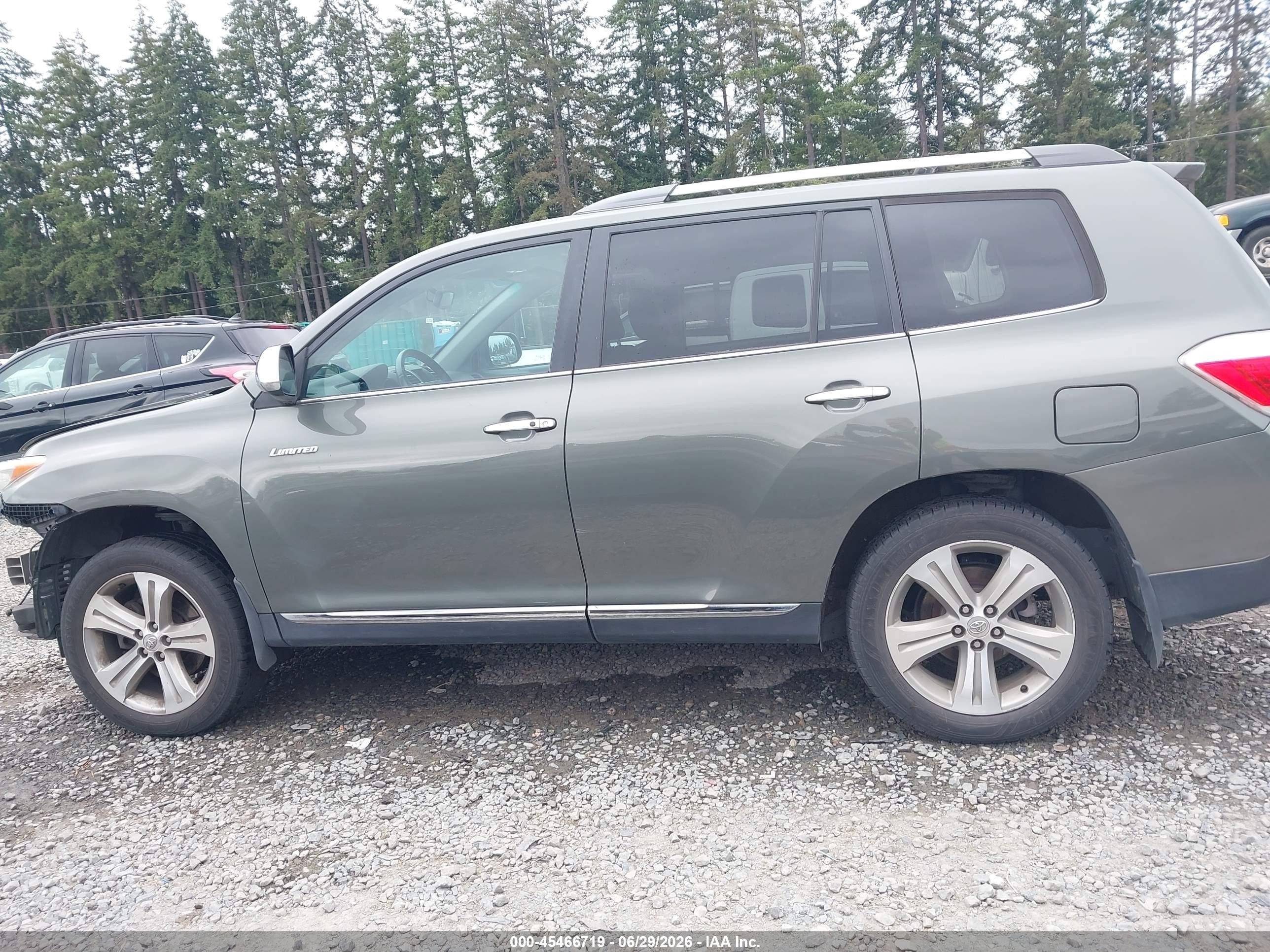 2012 Toyota Highlander Limited V6 Gray vin: 5TDDK3EH9CS172041