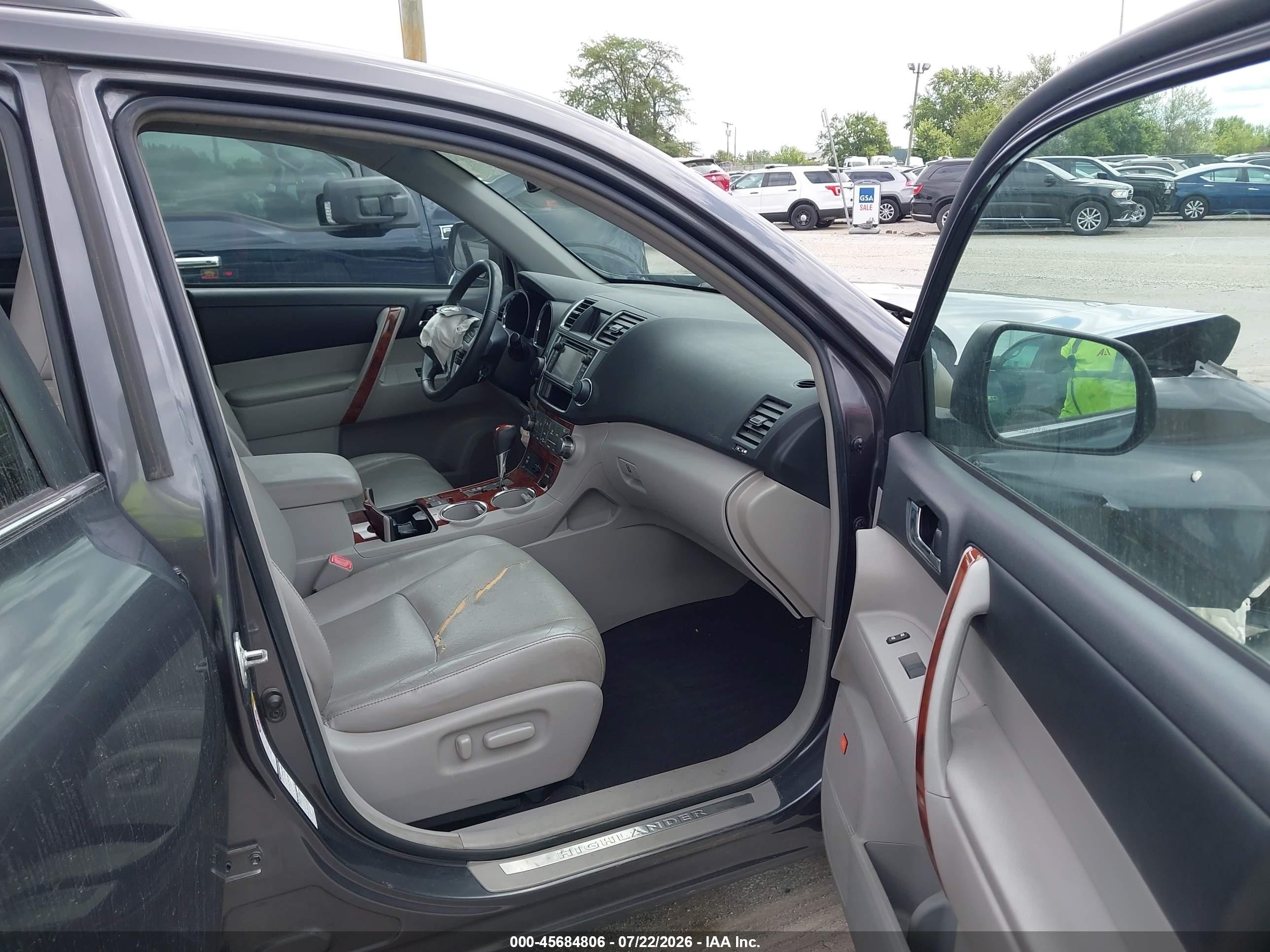 2013 Toyota Highlander Limited V6 Gray vin: 5TDDK3EH9DS179783