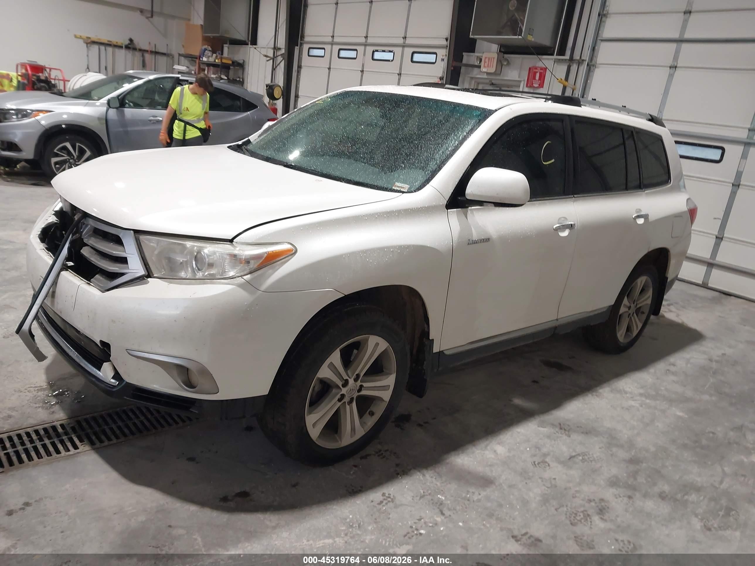 2013 Toyota Highlander Limited V6 Белый vin: 5TDDK3EH9DS238458
