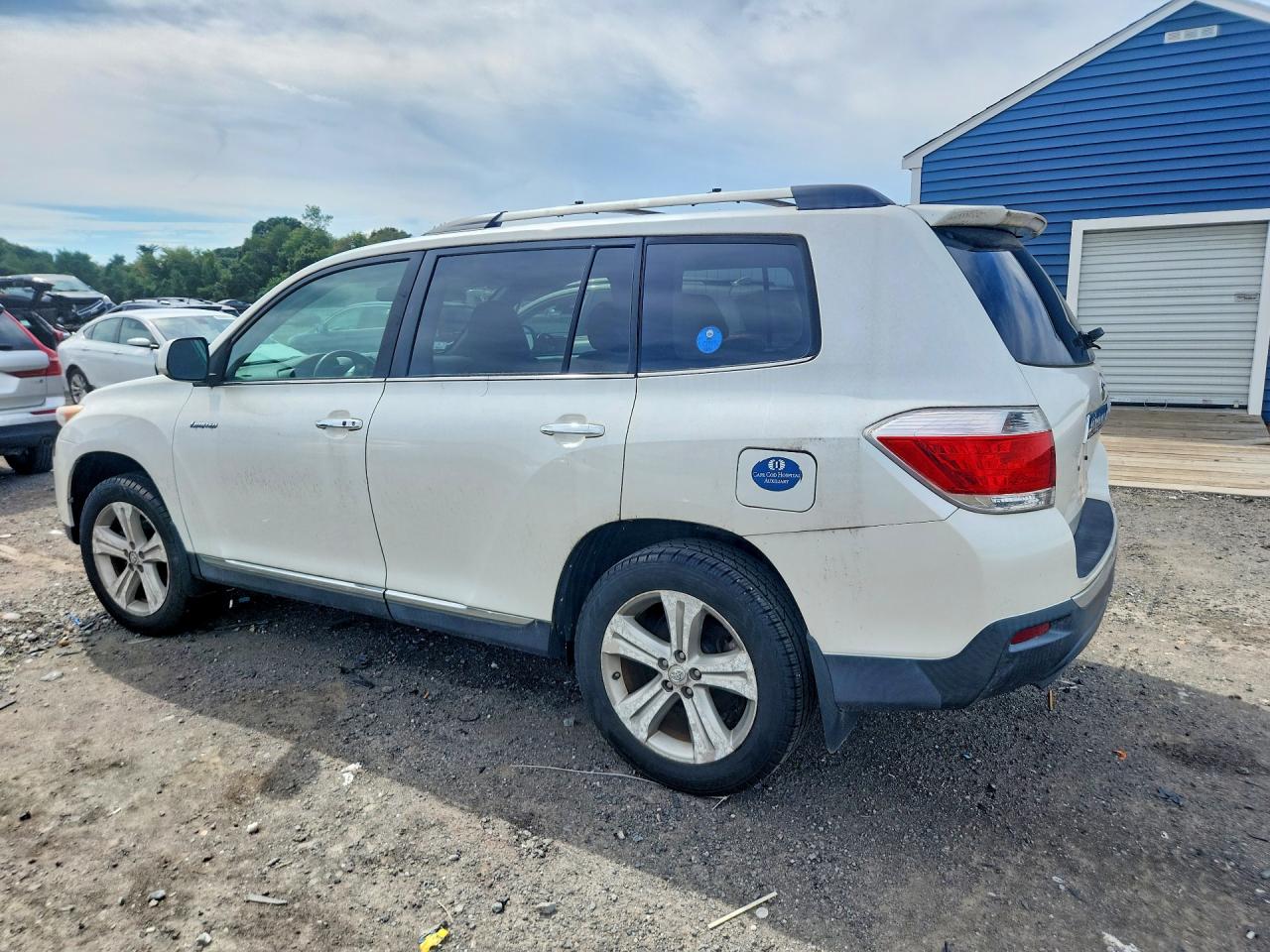 2013 Toyota Highlander Limited White vin: 5TDDK3EH9DS264073