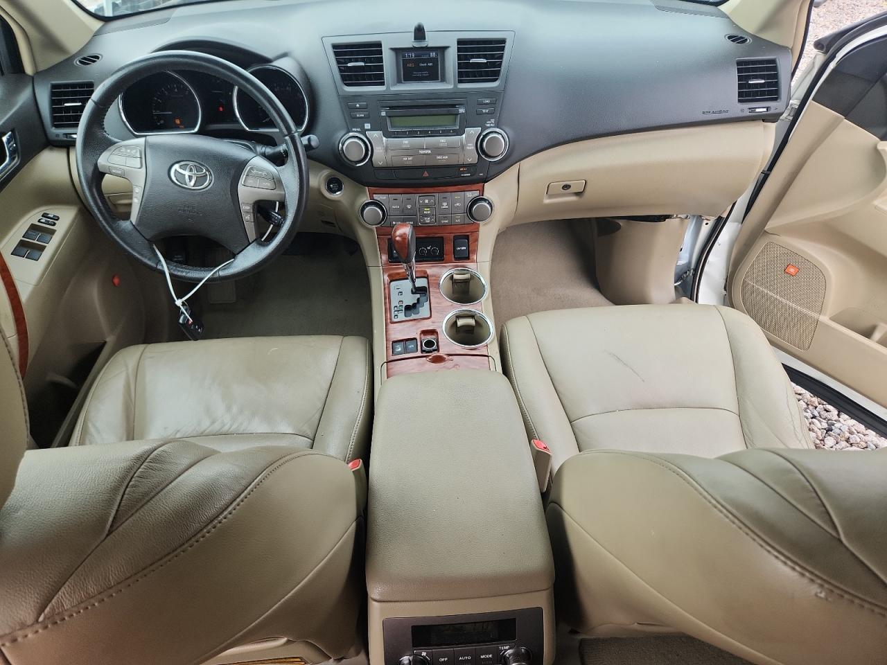 2010 Toyota Highlander Limited White vin: 5TDDK3EHXAS012294