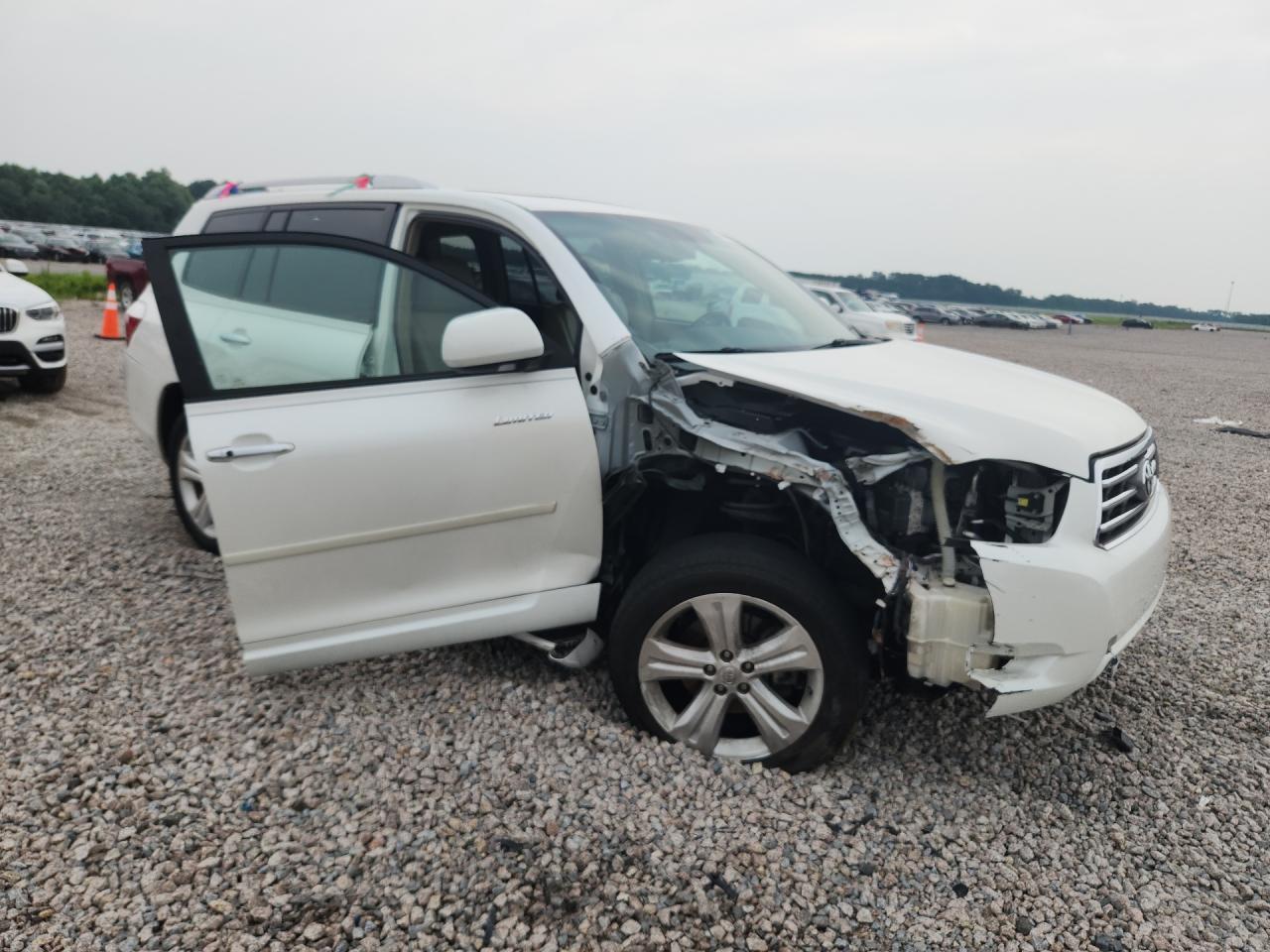 2010 Toyota Highlander Limited White vin: 5TDDK3EHXAS012294