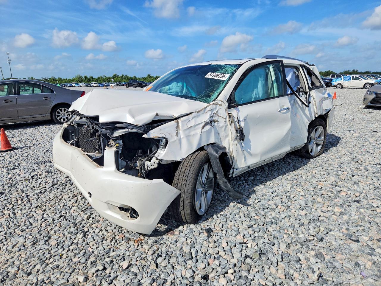 2010 Toyota Highlander Limited White vin: 5TDDK3EHXAS022095