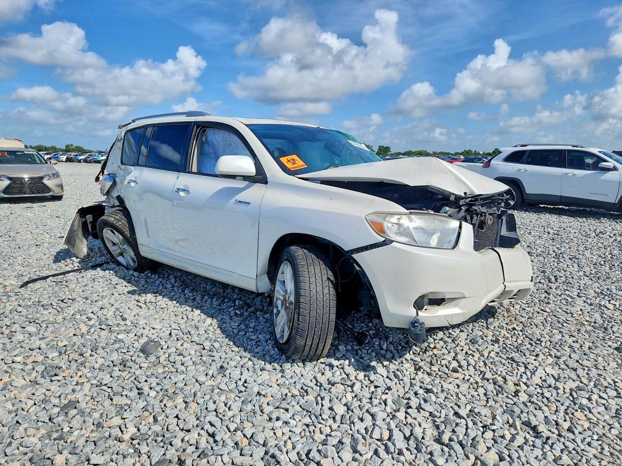 2010 Toyota Highlander Limited White vin: 5TDDK3EHXAS022095
