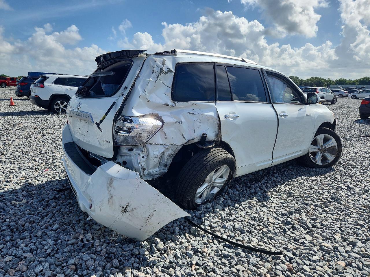 2010 Toyota Highlander Limited White vin: 5TDDK3EHXAS022095