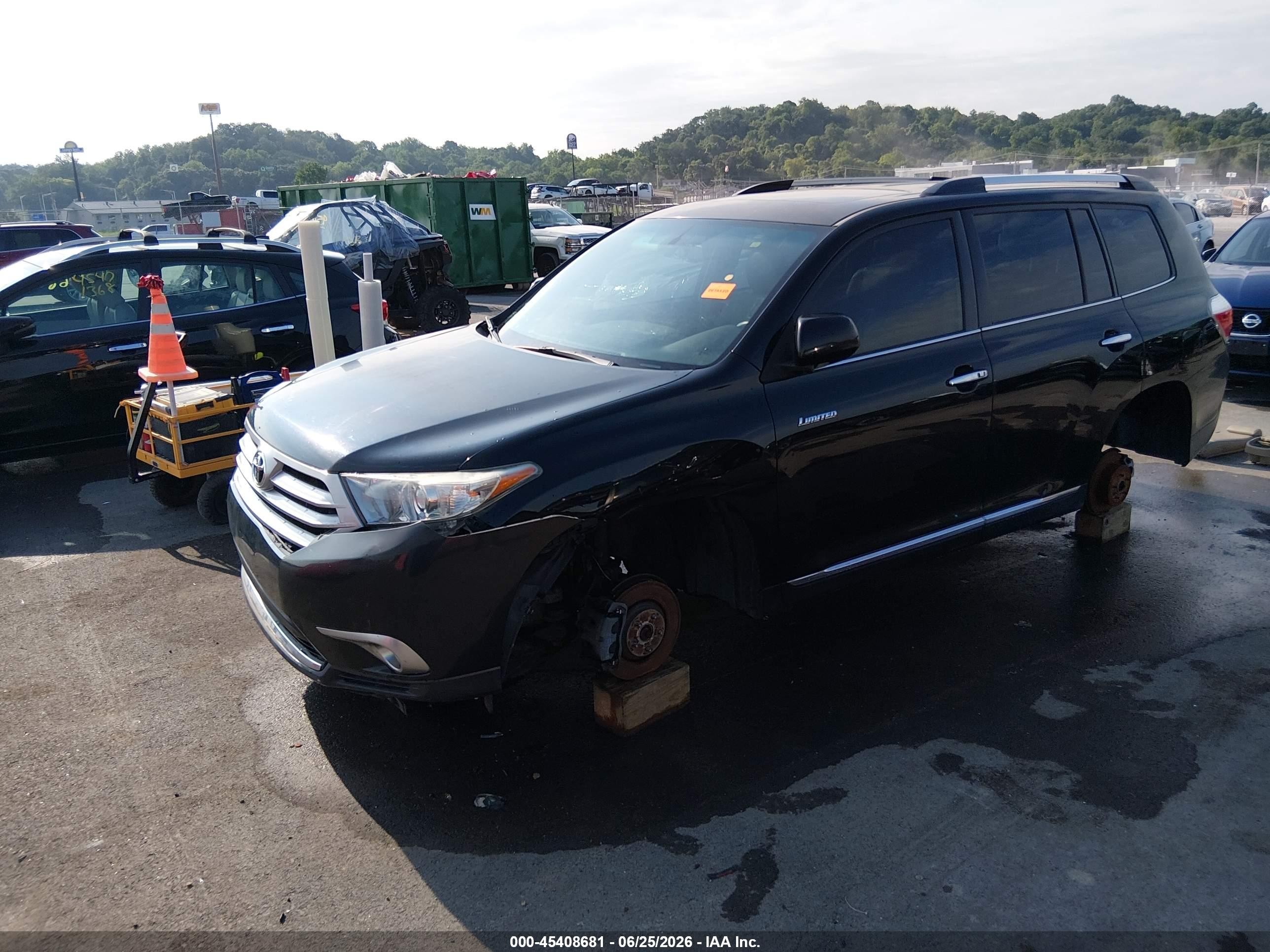 2011 Toyota Highlander Limited V6 Black vin: 5TDDK3EHXBS050318
