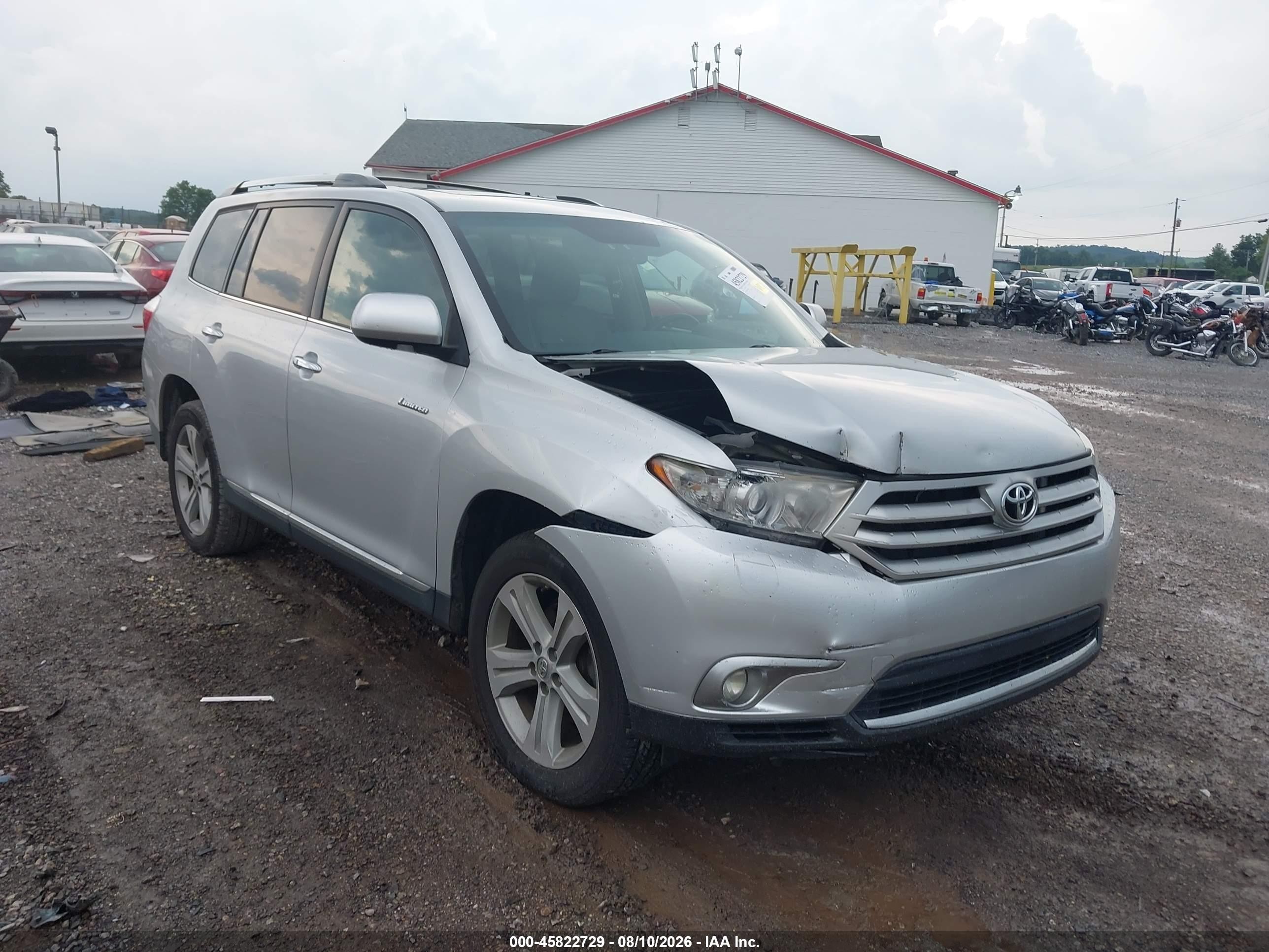 2012 Toyota Highlander Limited V6 Серебряный vin: 5TDDK3EHXCS103875
