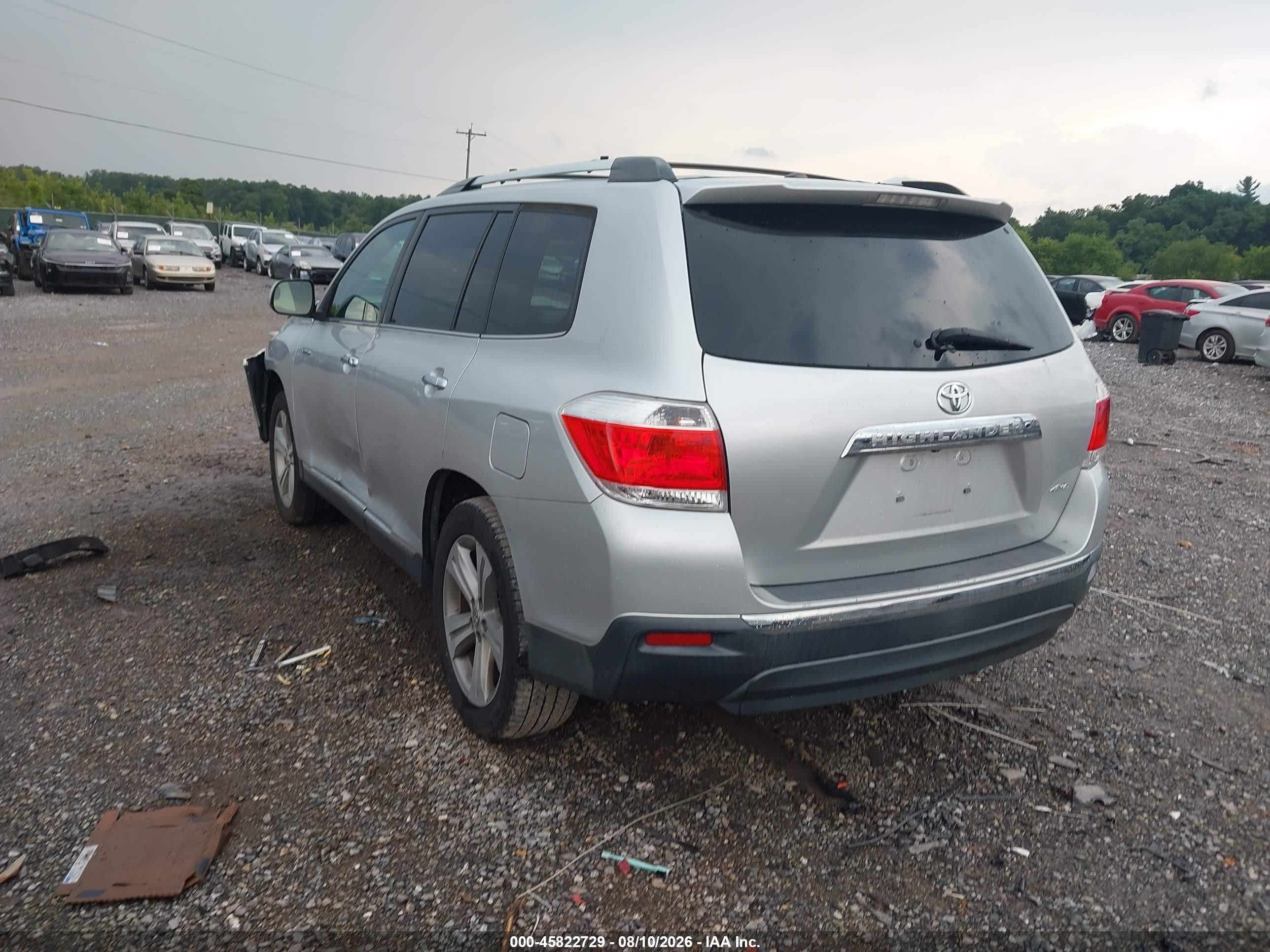2012 Toyota Highlander Limited V6 Серебряный vin: 5TDDK3EHXCS103875