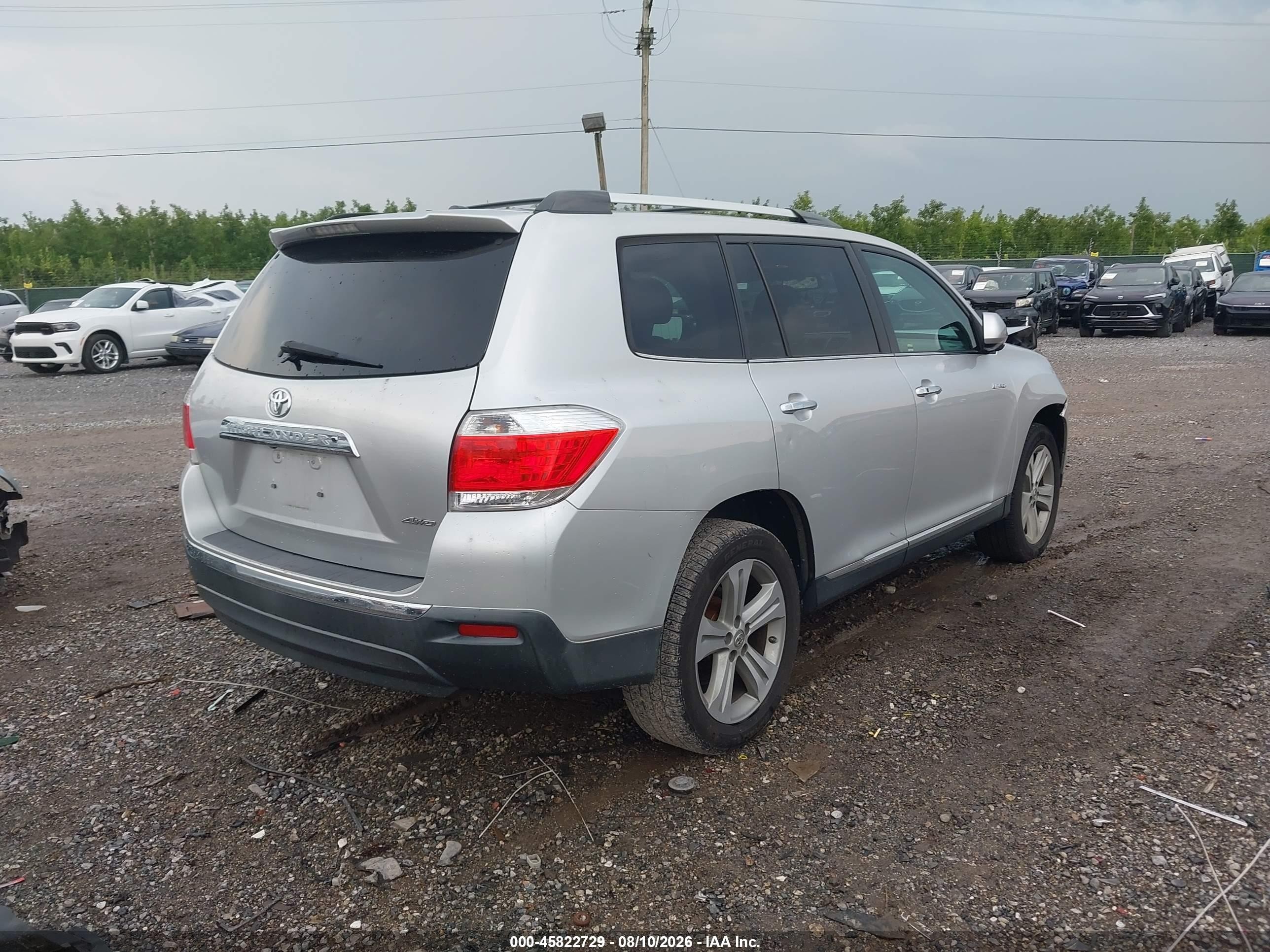 2012 Toyota Highlander Limited V6 Серебряный vin: 5TDDK3EHXCS103875