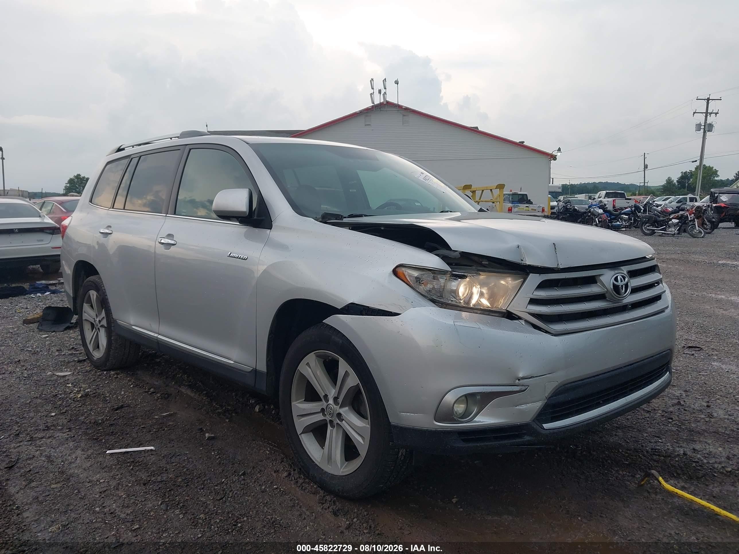 2012 Toyota Highlander Limited V6 Серебряный vin: 5TDDK3EHXCS103875