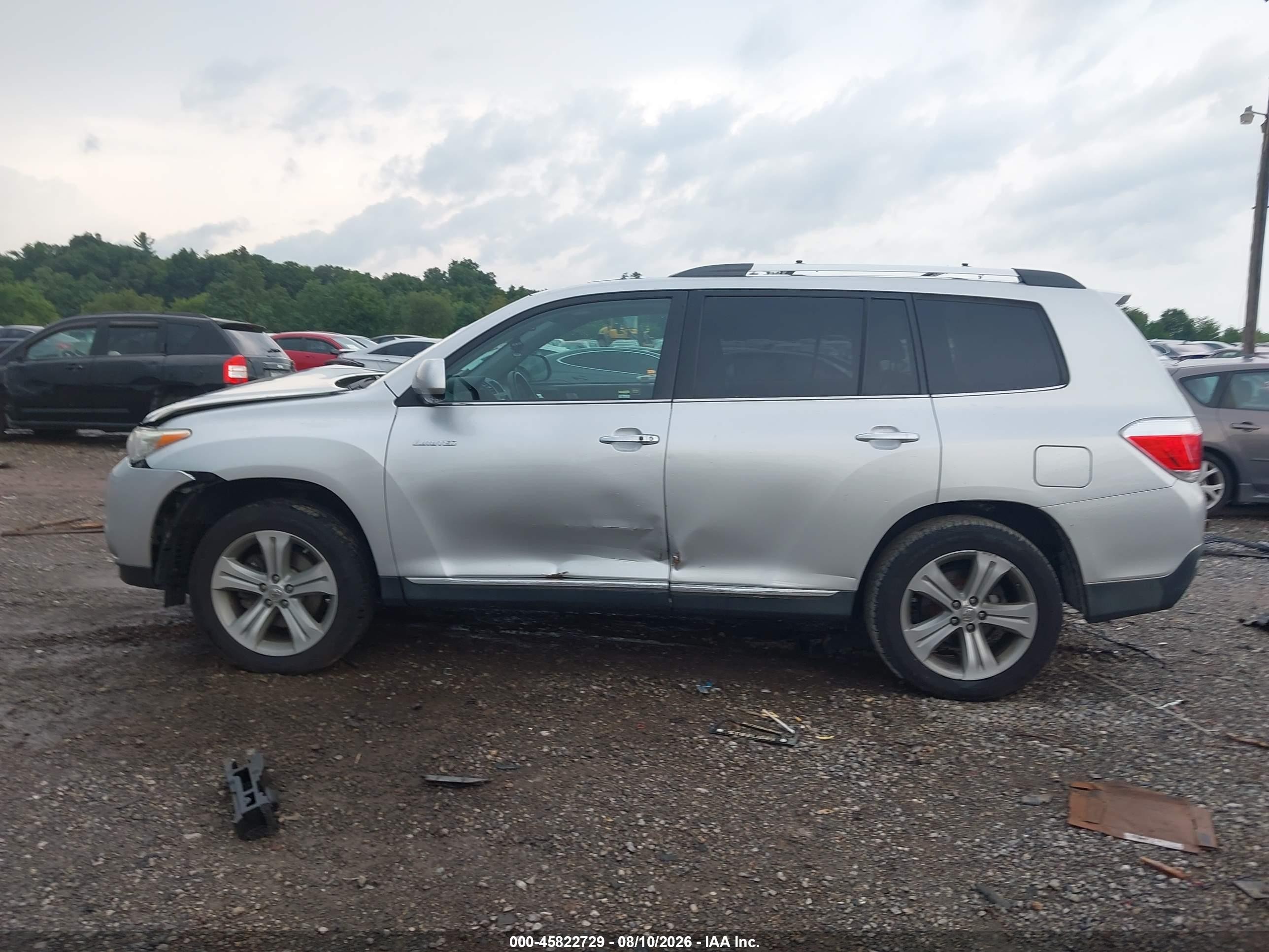 2012 Toyota Highlander Limited V6 Серебряный vin: 5TDDK3EHXCS103875
