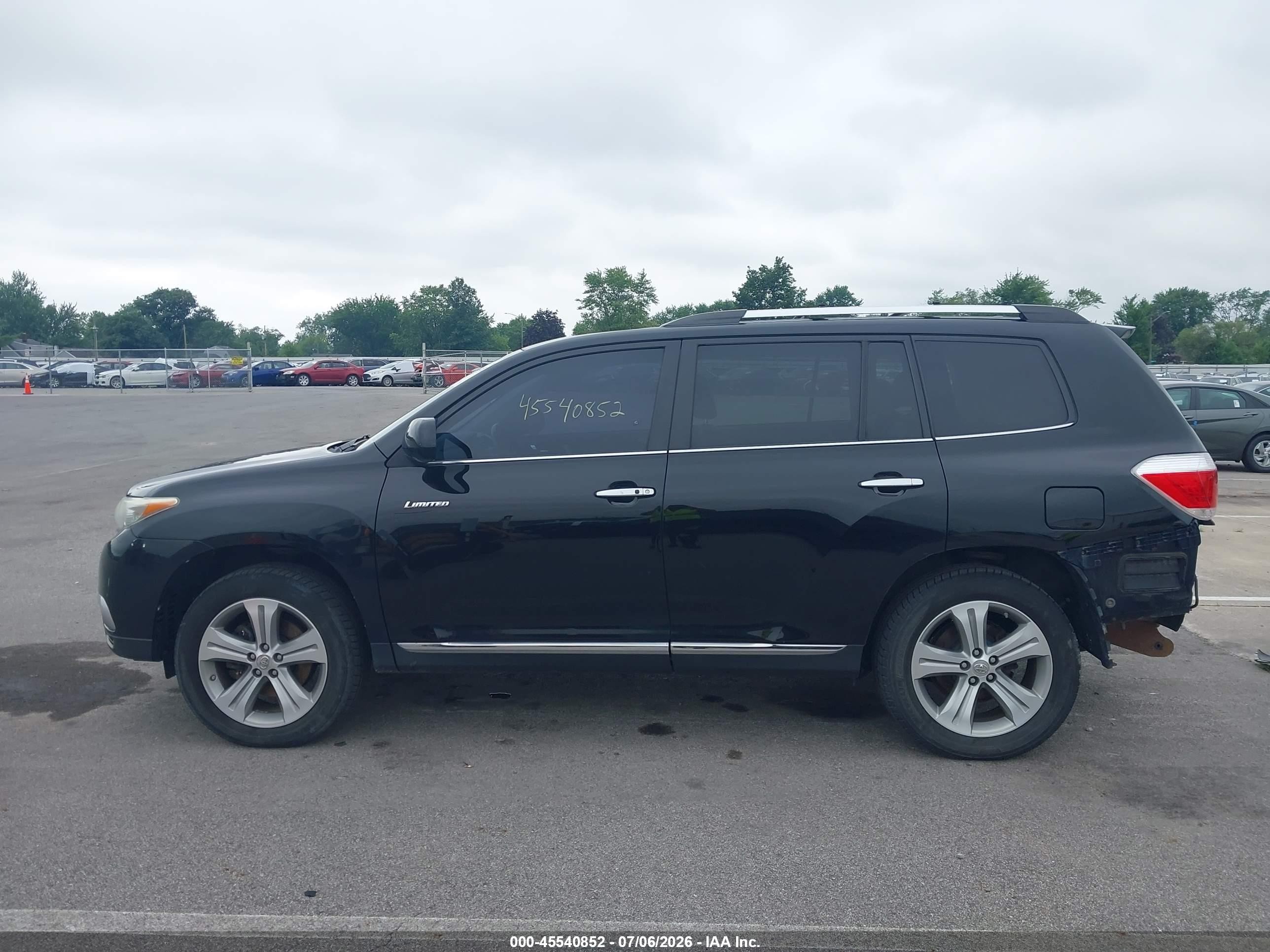 2013 Toyota Highlander Limited V6 Черный vin: 5TDDK3EHXDS196219