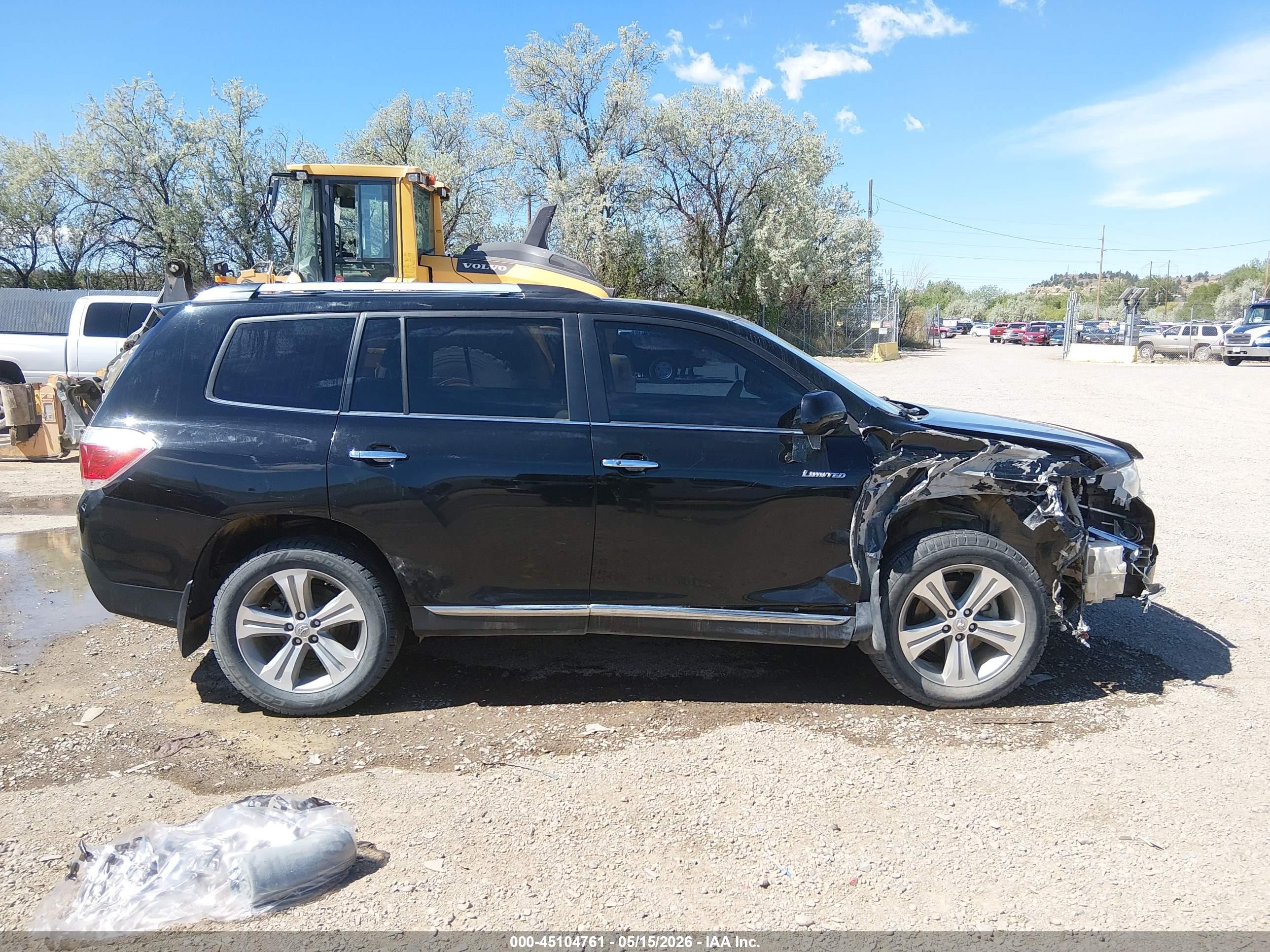 2013 Toyota Highlander Limited V6 Black vin: 5TDDK3EHXDS201676