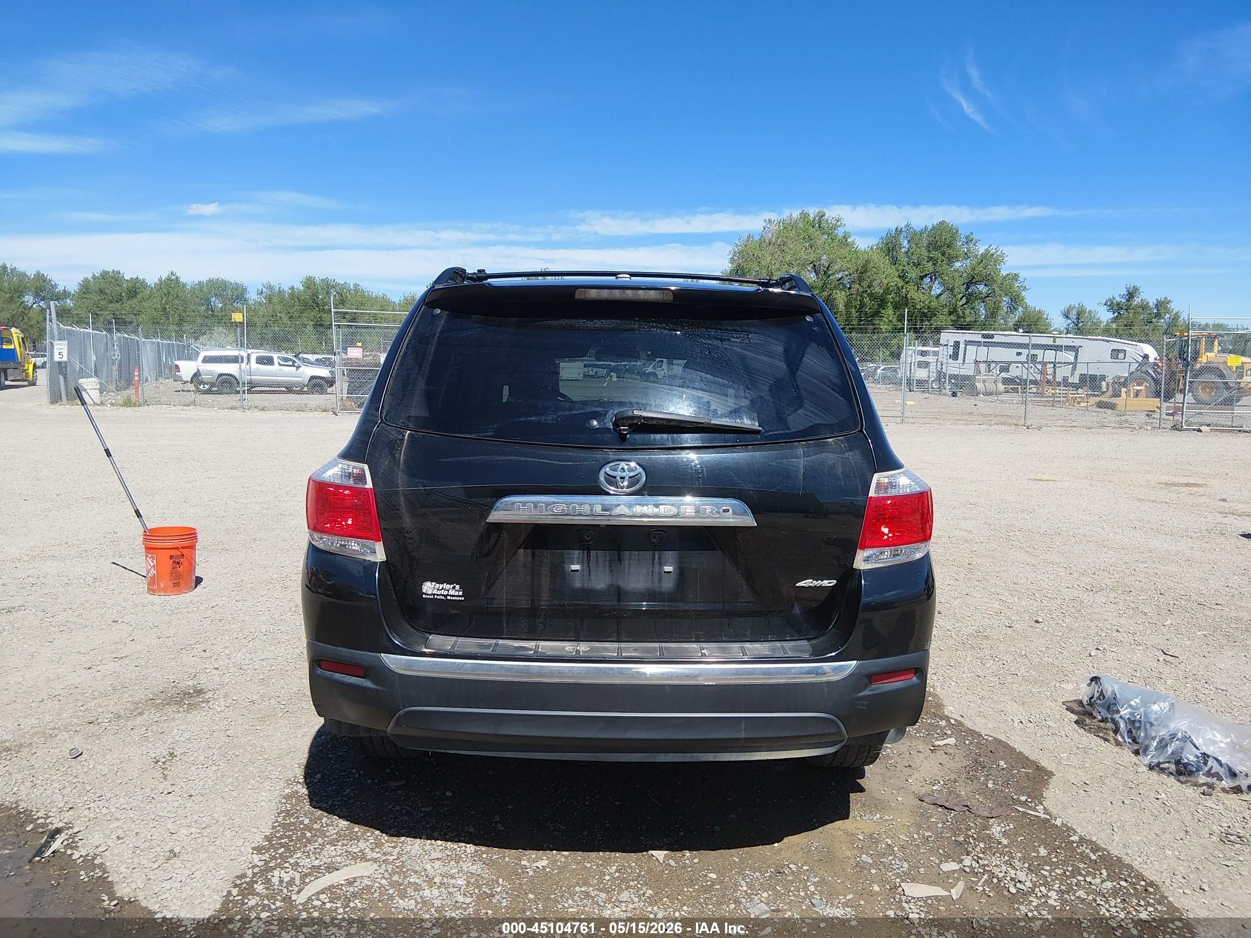 2013 Toyota Highlander Limited V6 Black vin: 5TDDK3EHXDS201676