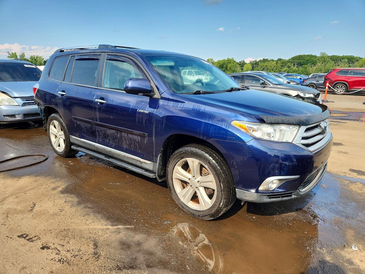 2013 Toyota Highlander Limited Blue vin: 5TDDK3EHXDS202035