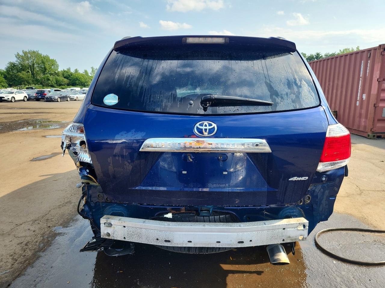 2013 Toyota Highlander Limited Blue vin: 5TDDK3EHXDS202035