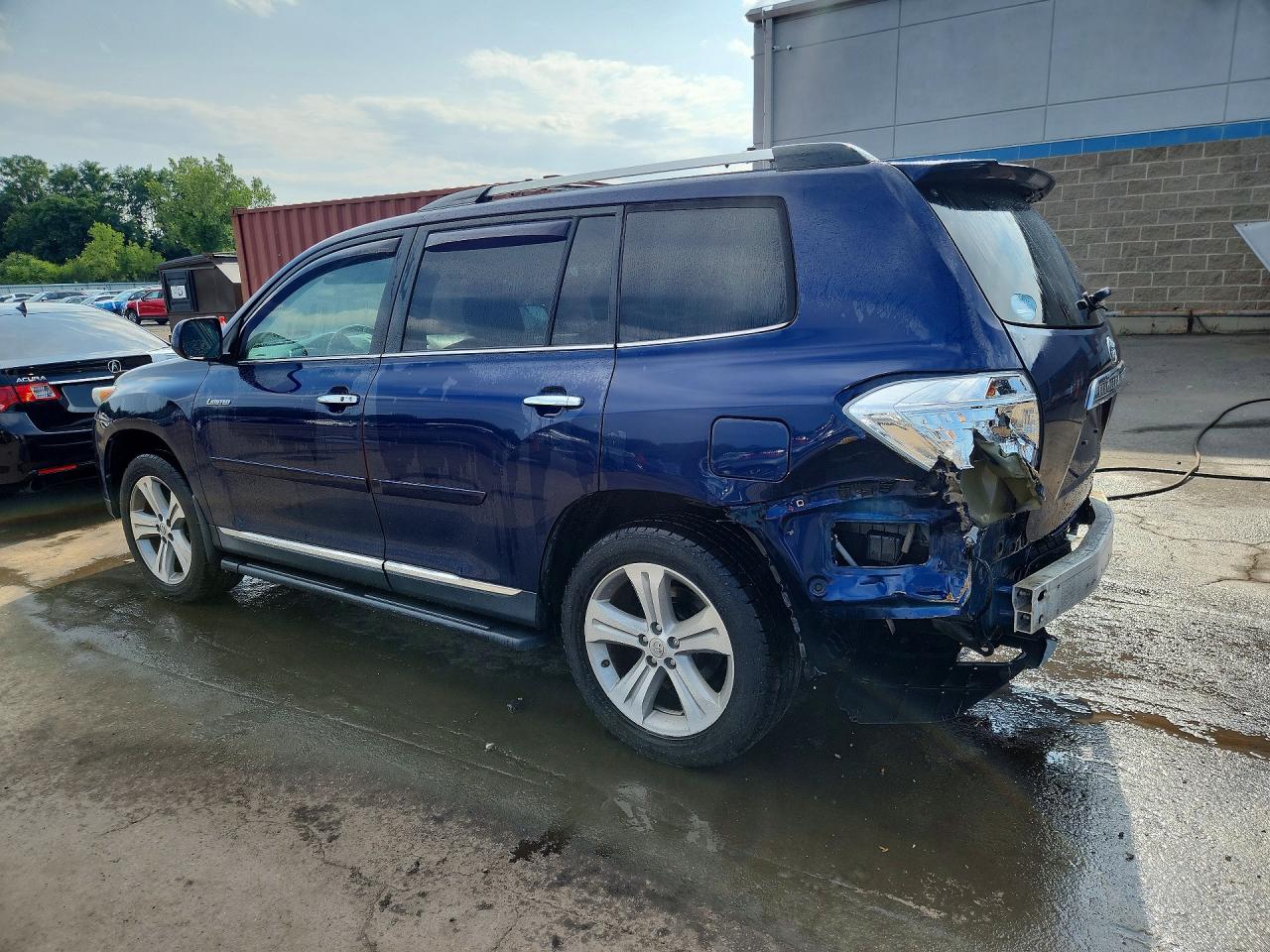 2013 Toyota Highlander Limited Blue vin: 5TDDK3EHXDS202035