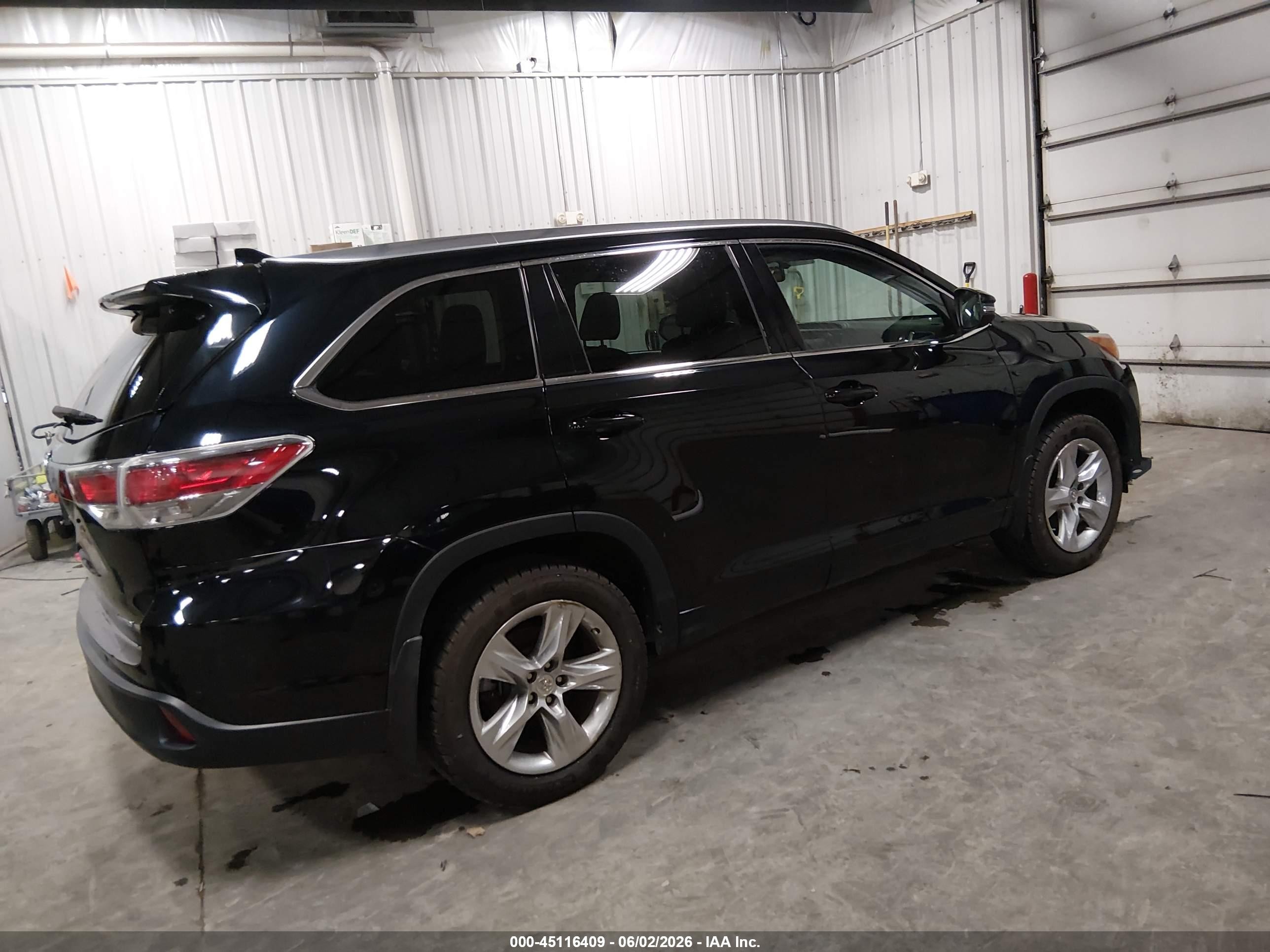 2014 Toyota Highlander Limited V6 Black vin: 5TDDKRFH0ES029404