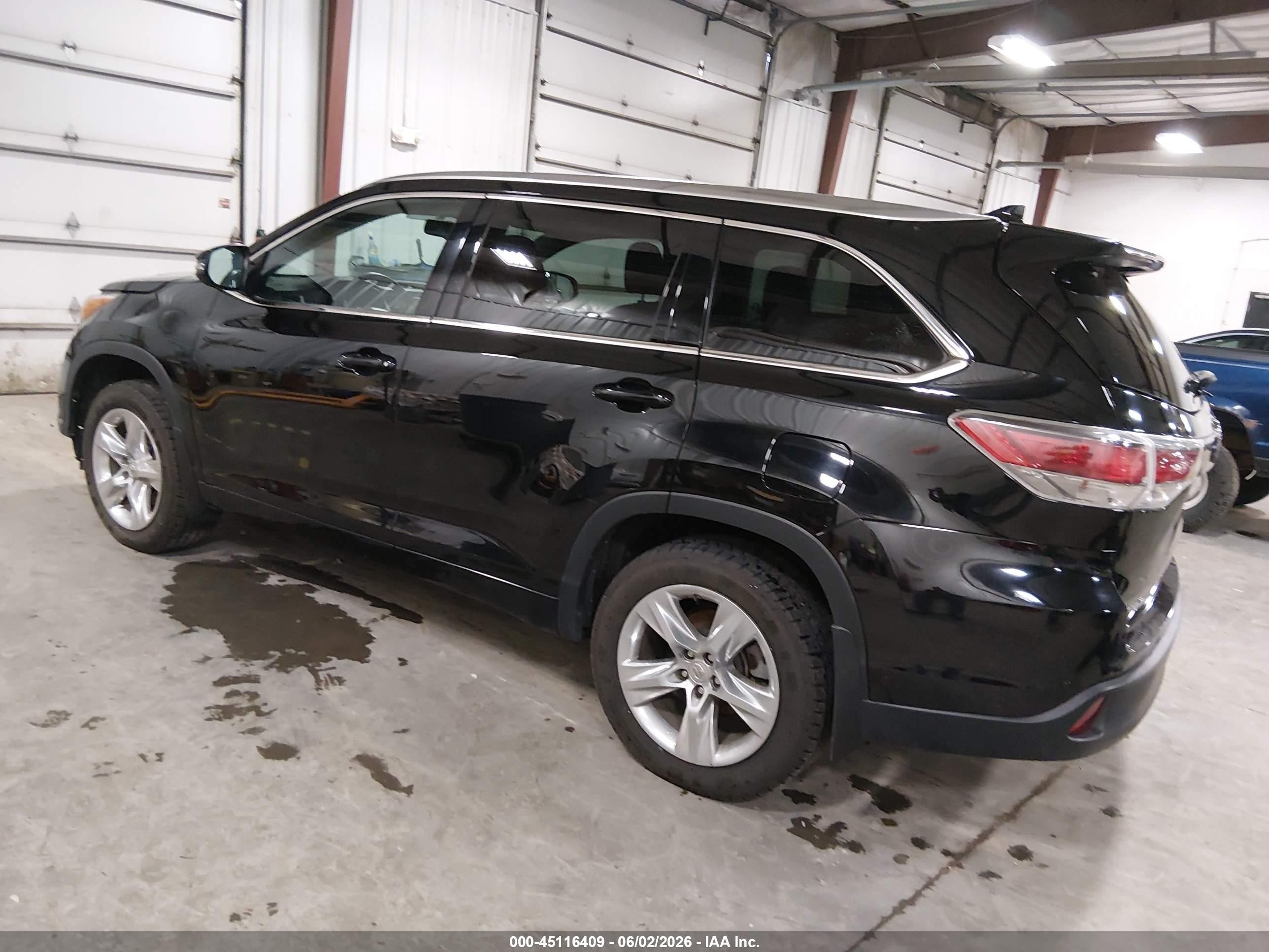 2014 Toyota Highlander Limited V6 Black vin: 5TDDKRFH0ES029404