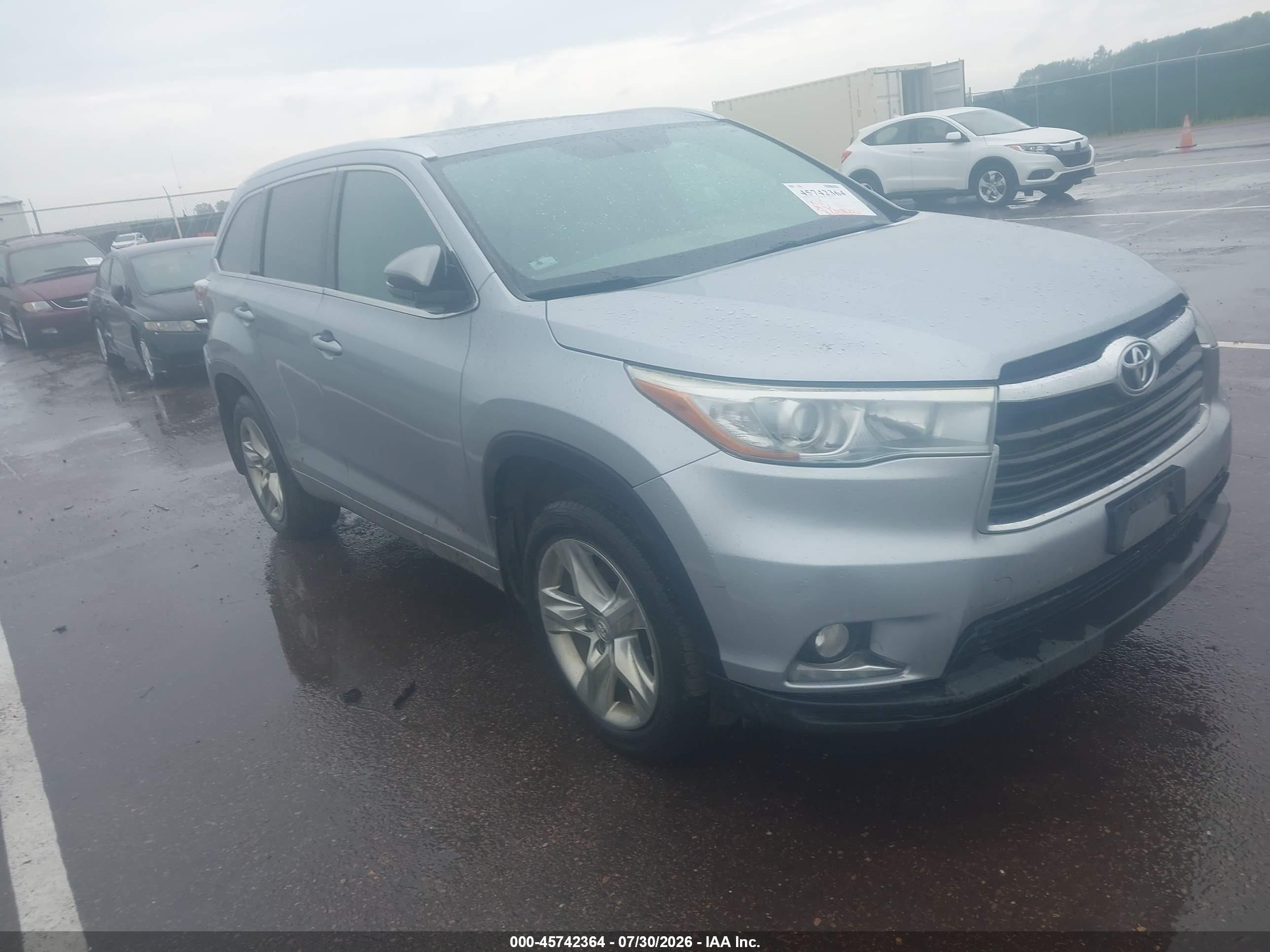 2014 Toyota Highlander Limited V6 Silver vin: 5TDDKRFH0ES046932