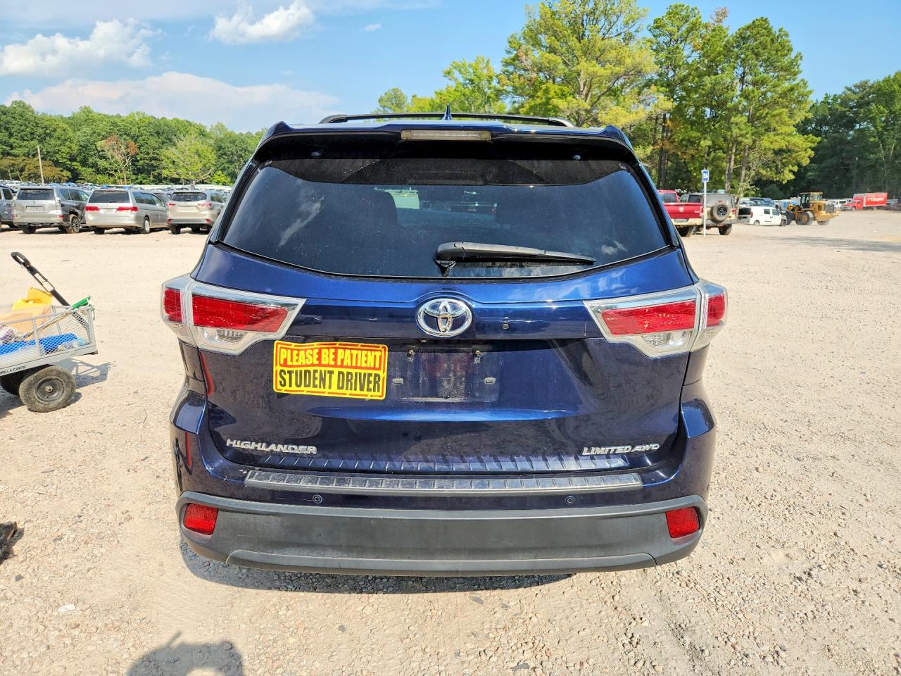 2015 Toyota Highlander Limited Platinum Синий vin: 5TDDKRFH0FS083187