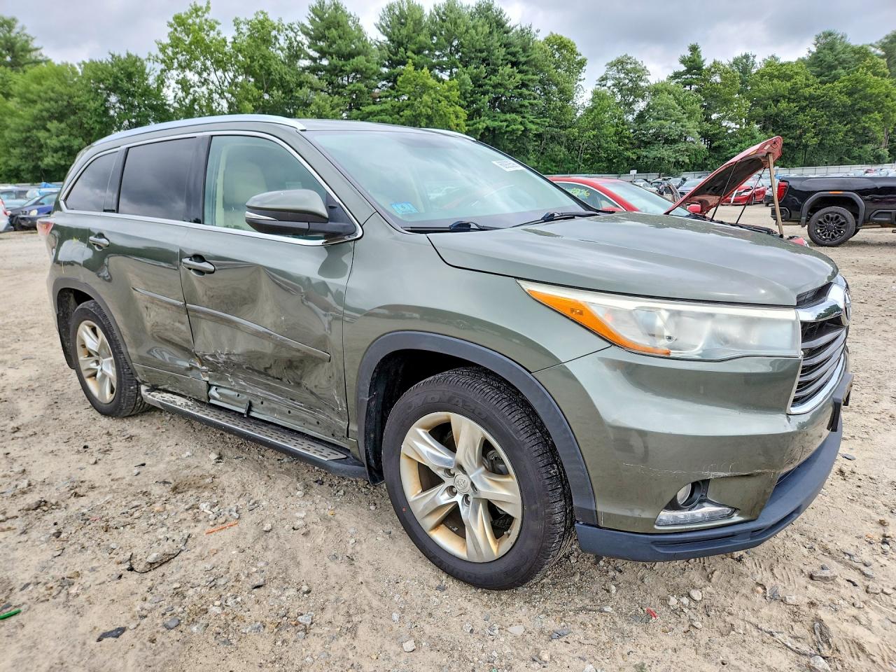 2015 Toyota Highlander Limited Green vin: 5TDDKRFH0FS103048