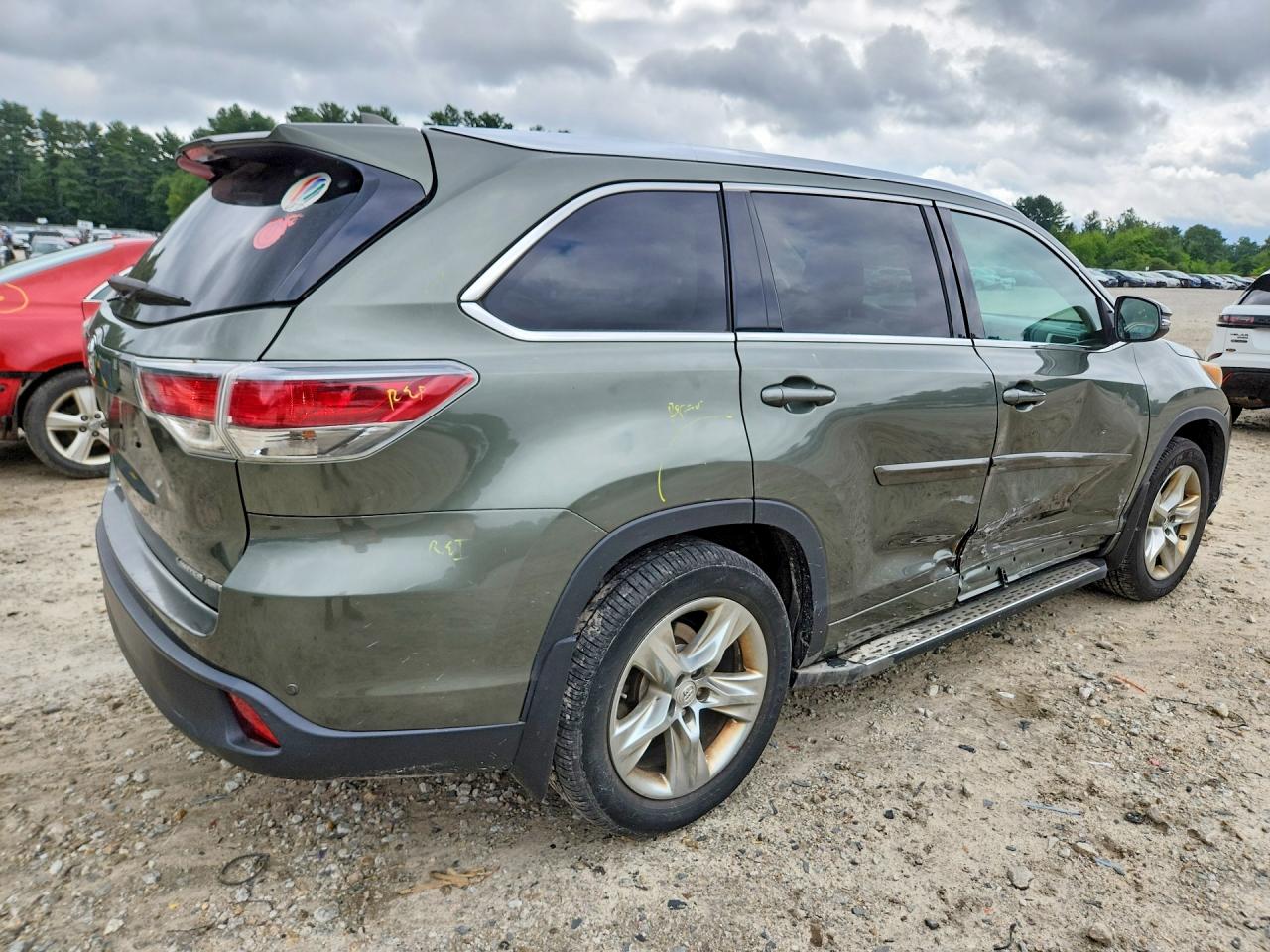2015 Toyota Highlander Limited Green vin: 5TDDKRFH0FS103048